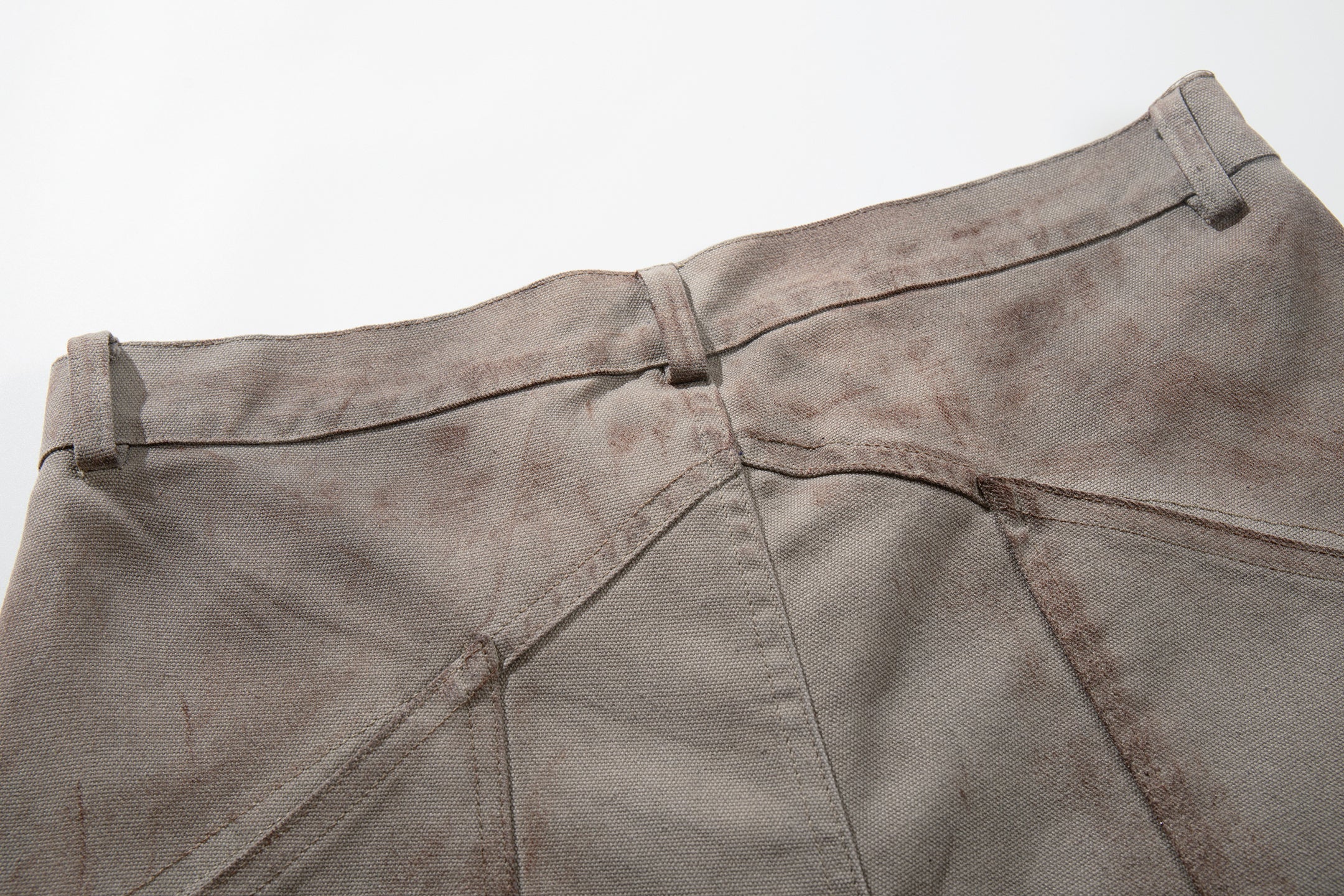 CapCabin Distressed Panel Wide-Leg Pants