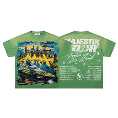MAJESTIK Vintage Yacht Graphic T-Shirt