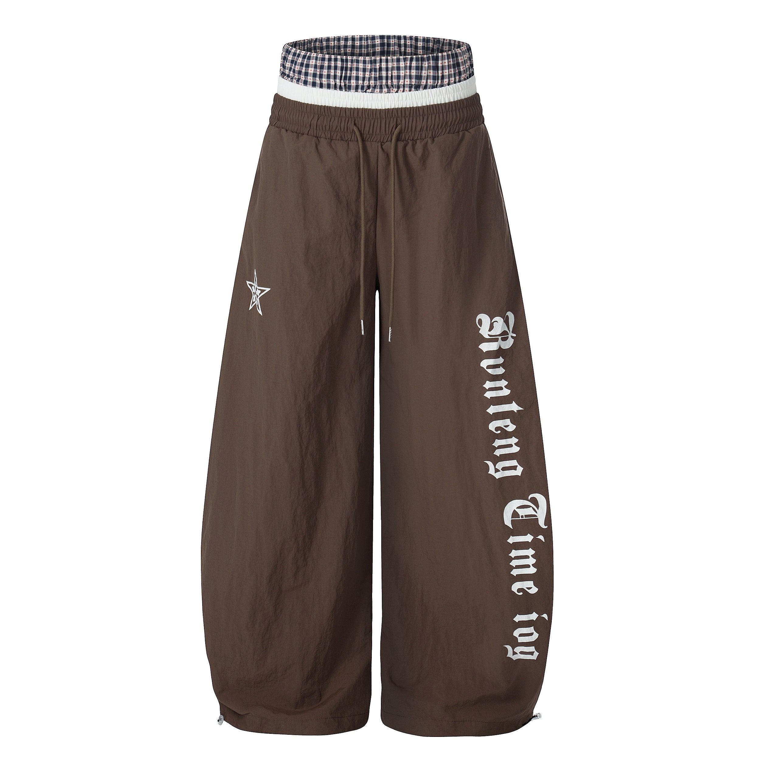 CapCabin Script Logo Wide-Leg Nylon Pants