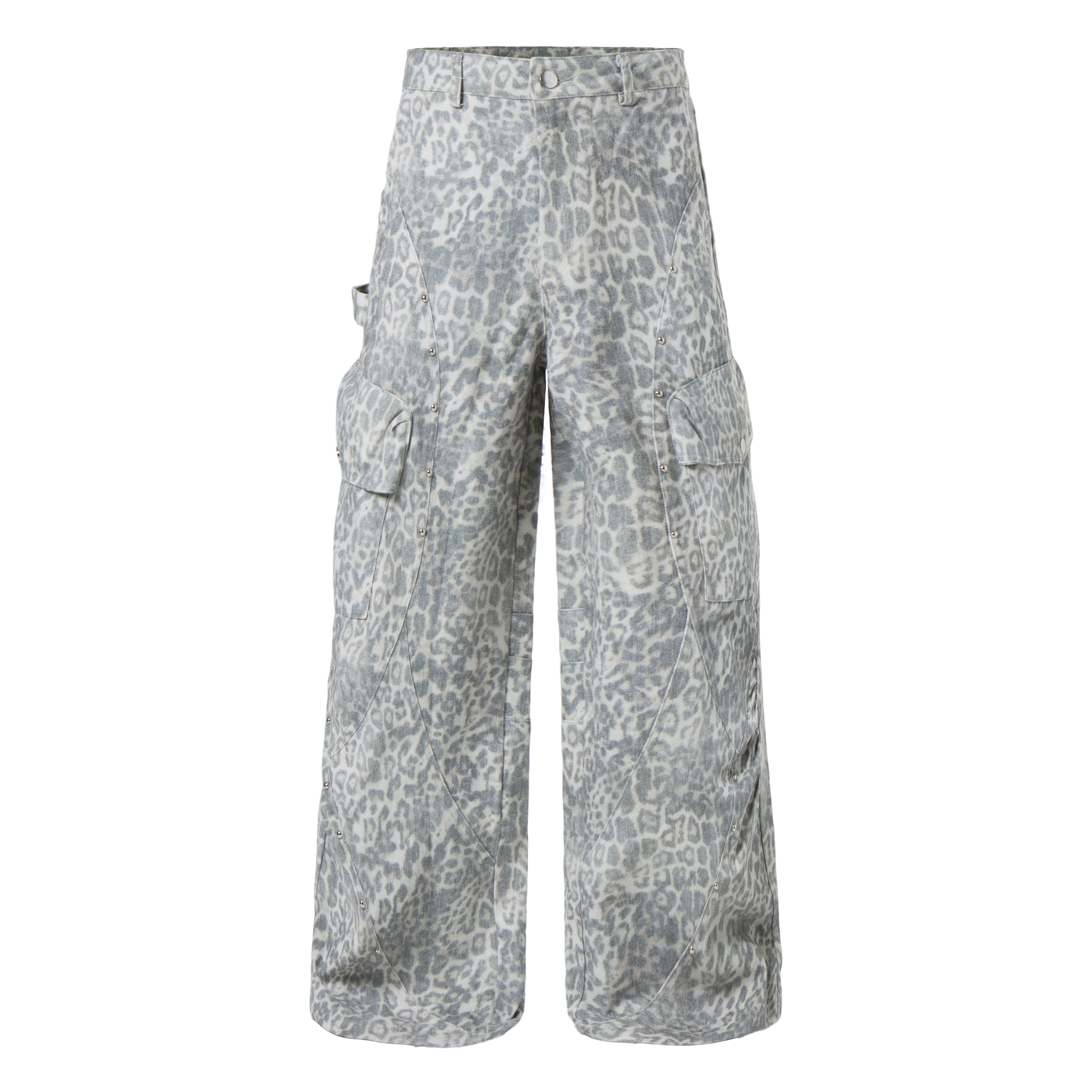 CapCabin Leopard Utility Wide-Leg Pants