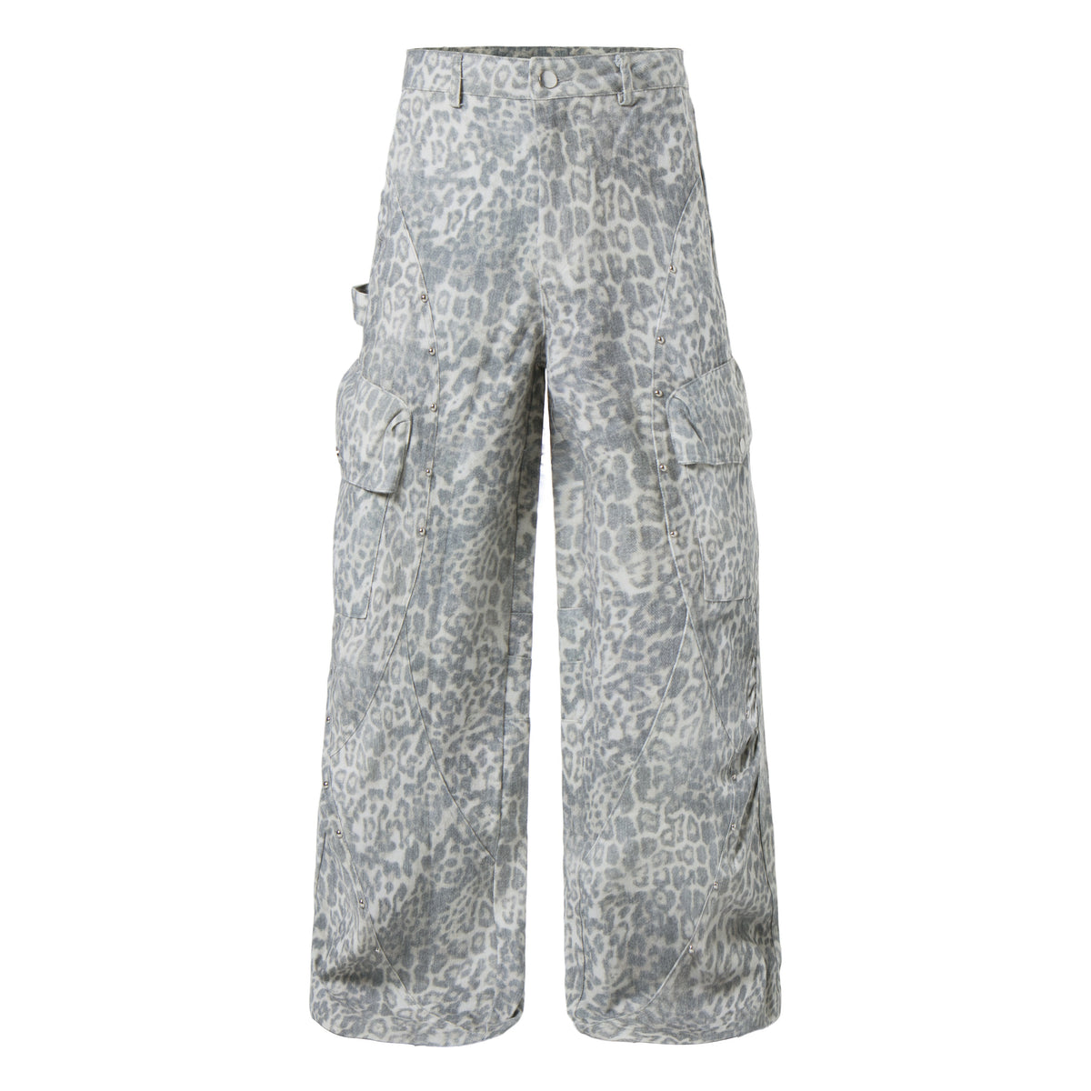 CapCabin Leopard Utility Wide-Leg Pants