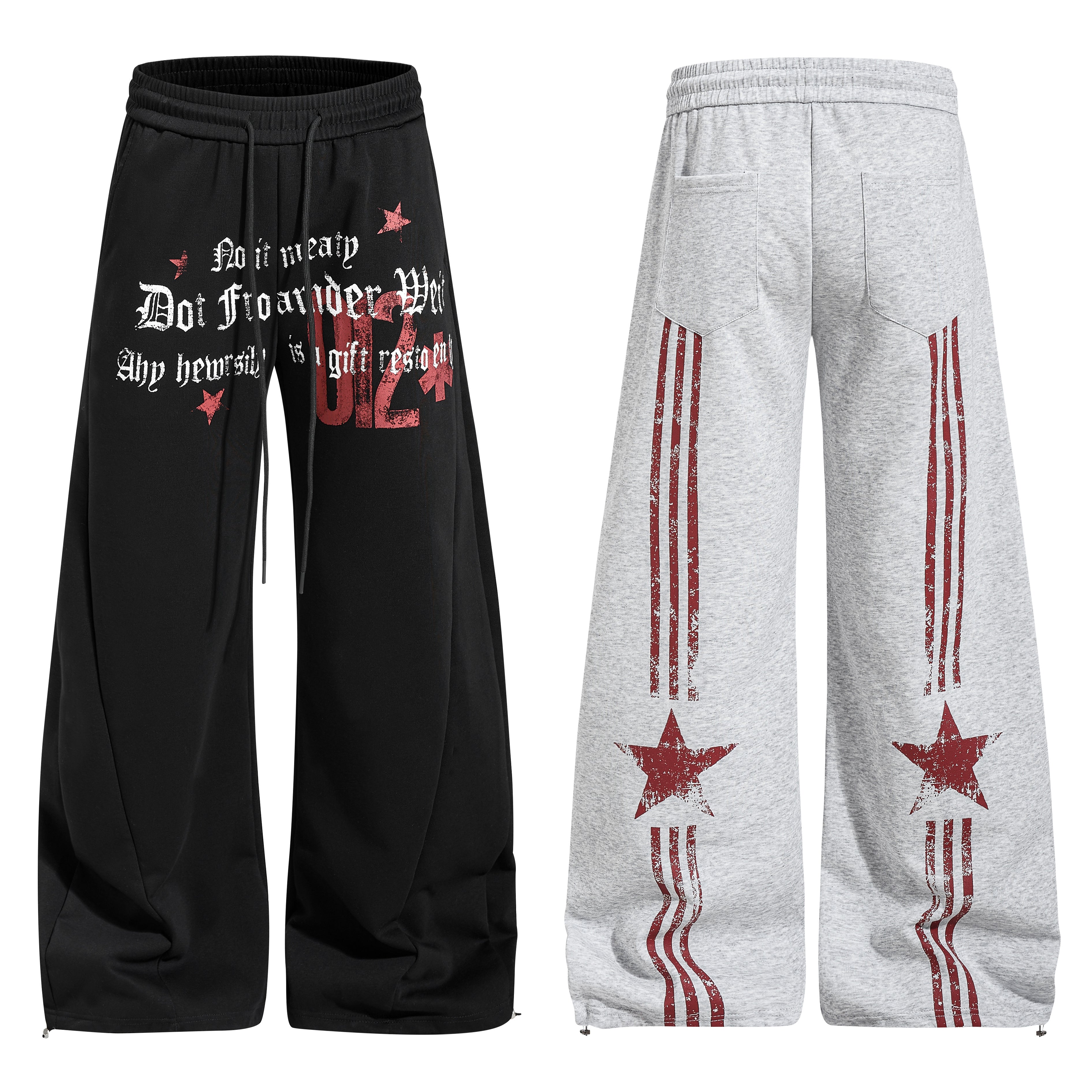 CapCabin Vintage Star Wide-Leg Sweatpants
