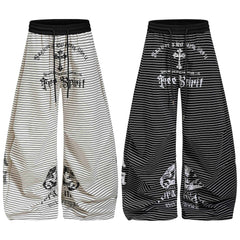 CapCabin “Striped Gothic Draped Pants”
