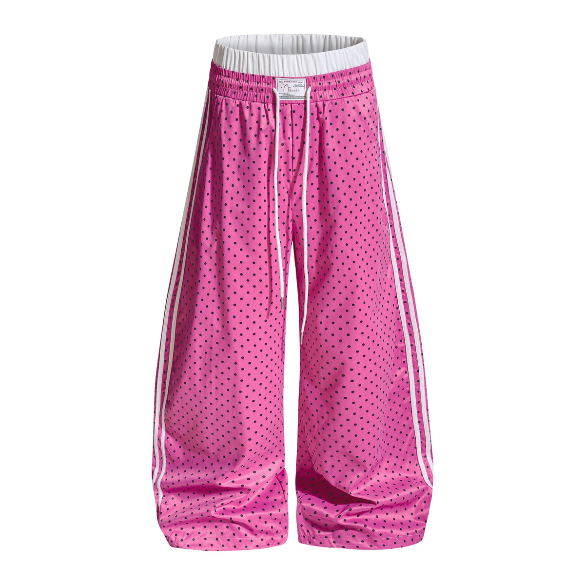 CapCabin Polka Stripe Wide-Leg Pants