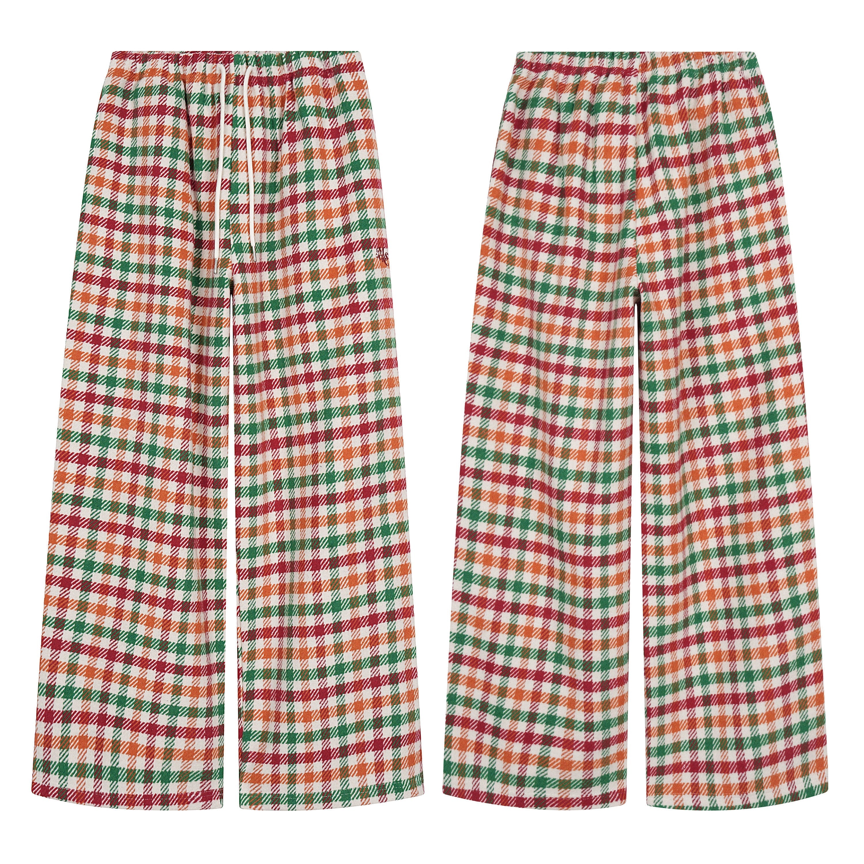 CapCabin Vintage Plaid Wide-Leg Pants