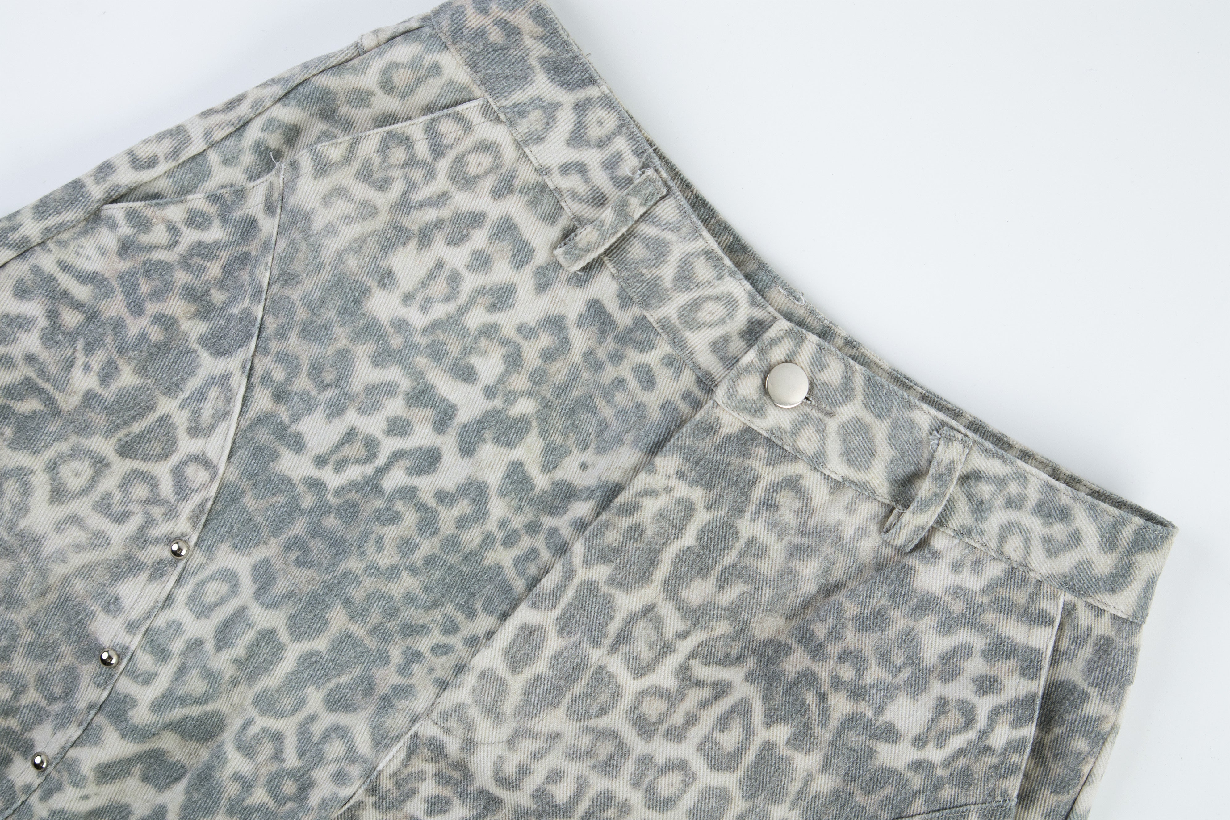 CapCabin Leopard Utility Wide-Leg Pants