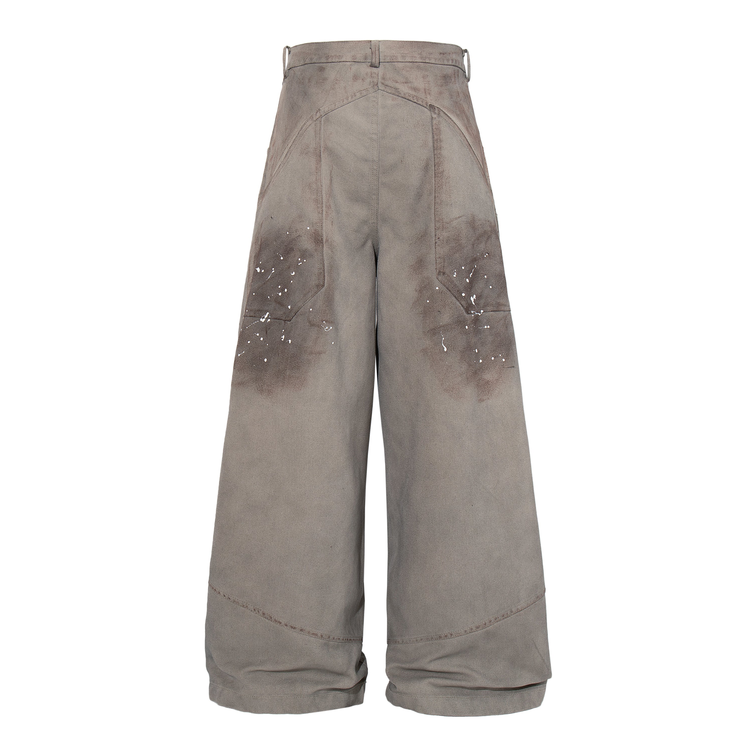 CapCabin Distressed Panel Wide-Leg Pants