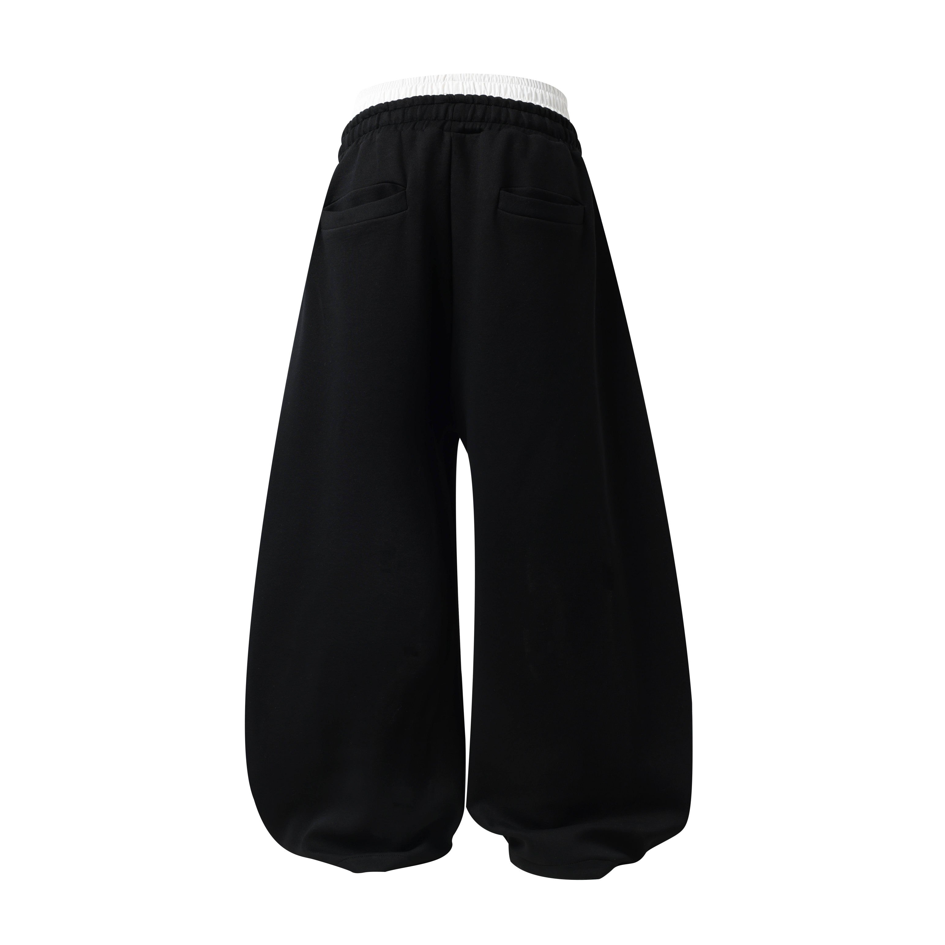CapCabin Barcode Graphic Wide-Leg Pants