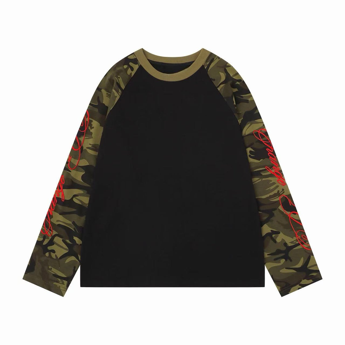CapCabin Camo Sleeve Raglan Long Sleeve Tee
