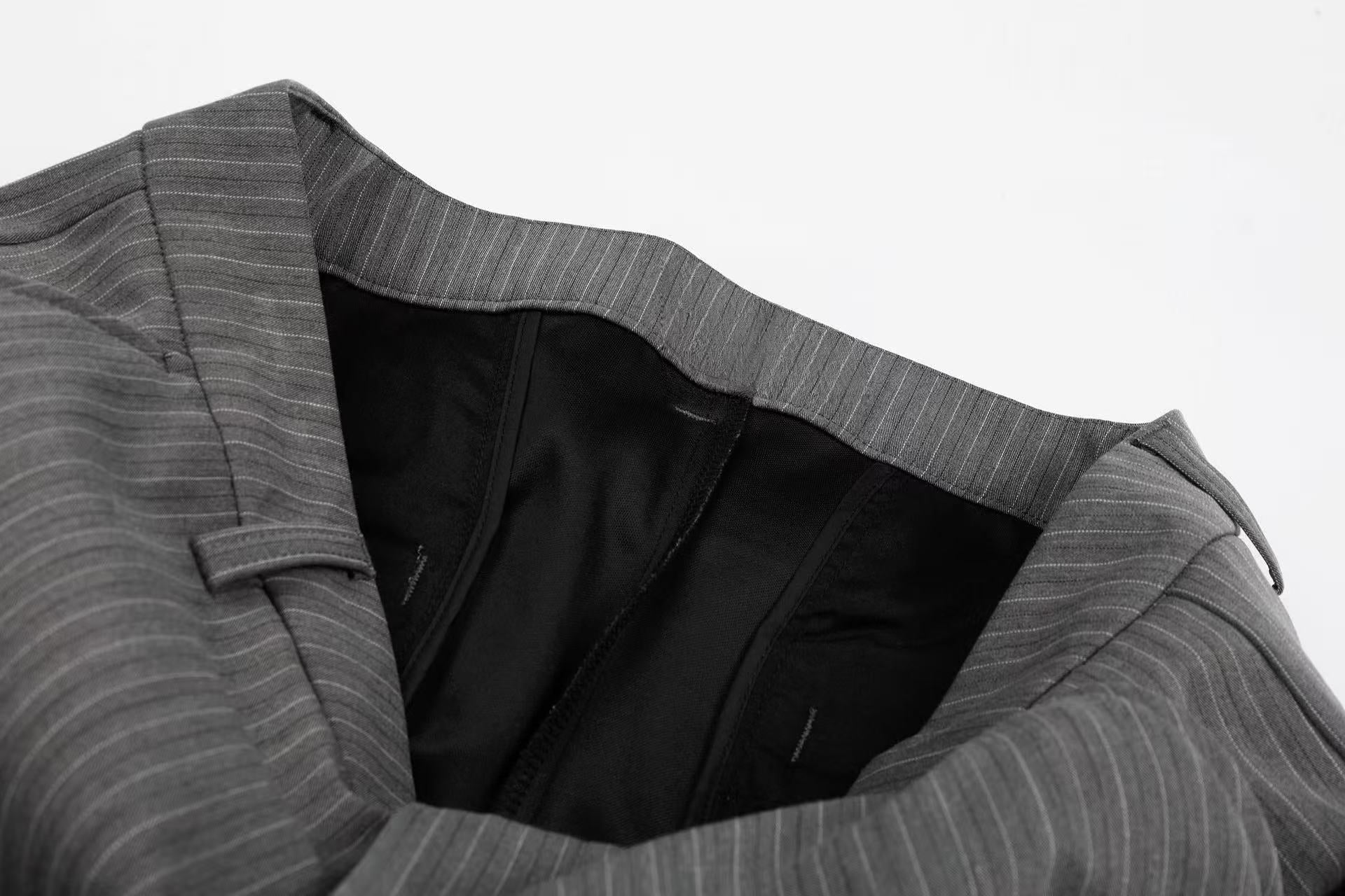 CapCabin “Pinstripe Symphony Wide-Leg Pants”