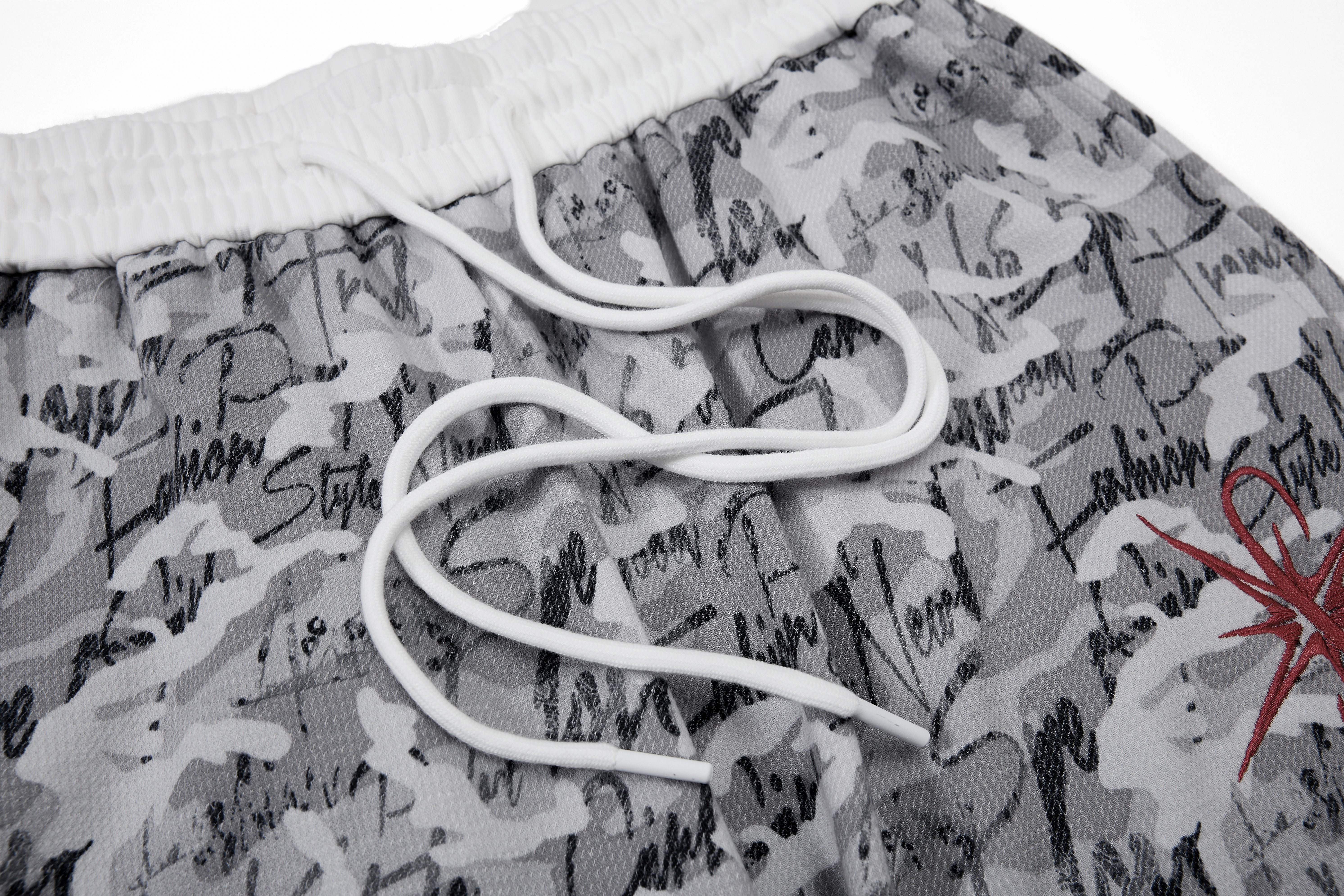 CapCabin Camo Script Wide-Leg Pants