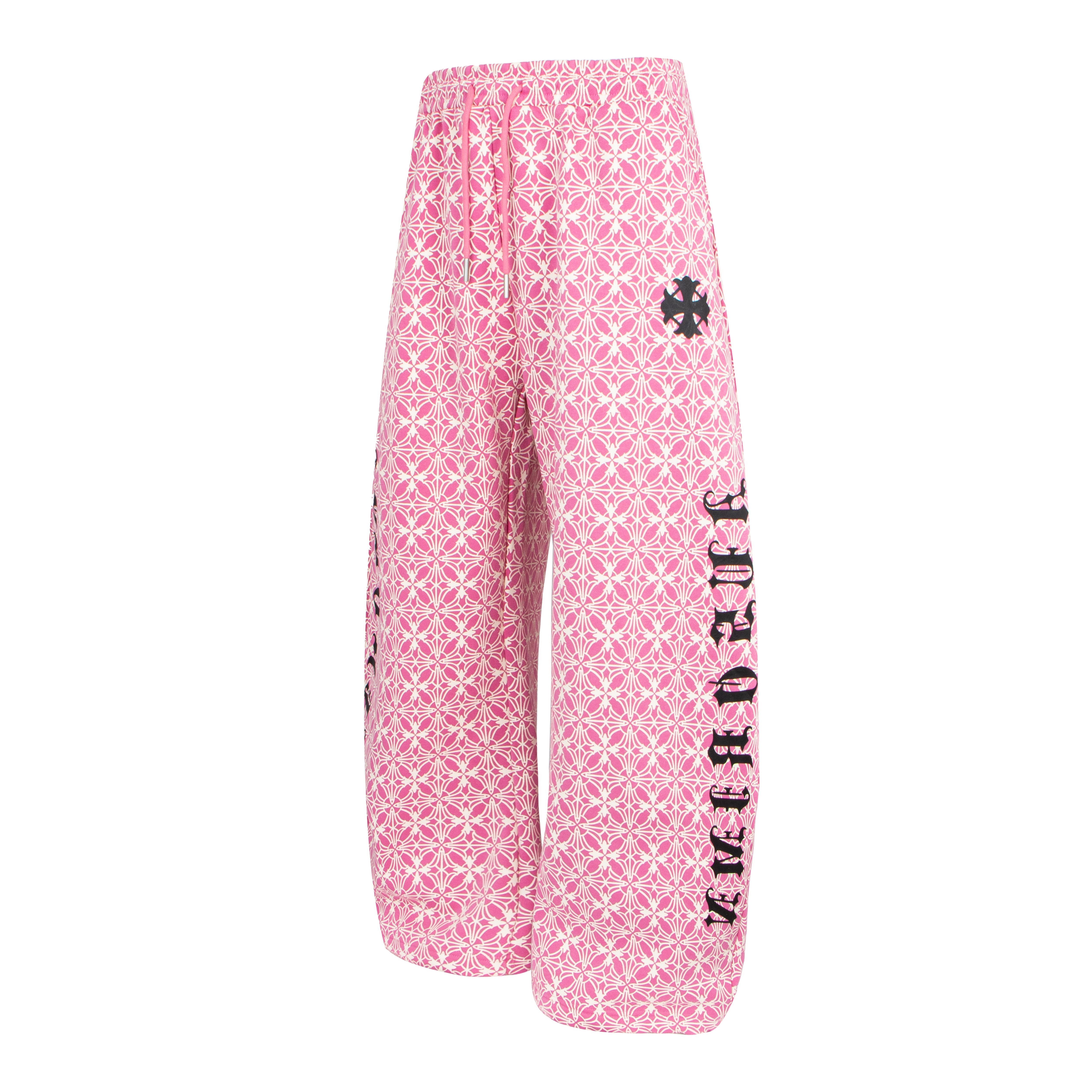 CapCabin All-Over Pattern Graphic Wide-Leg Pants