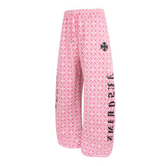 CapCabin All-Over Pattern Graphic Wide-Leg Pants