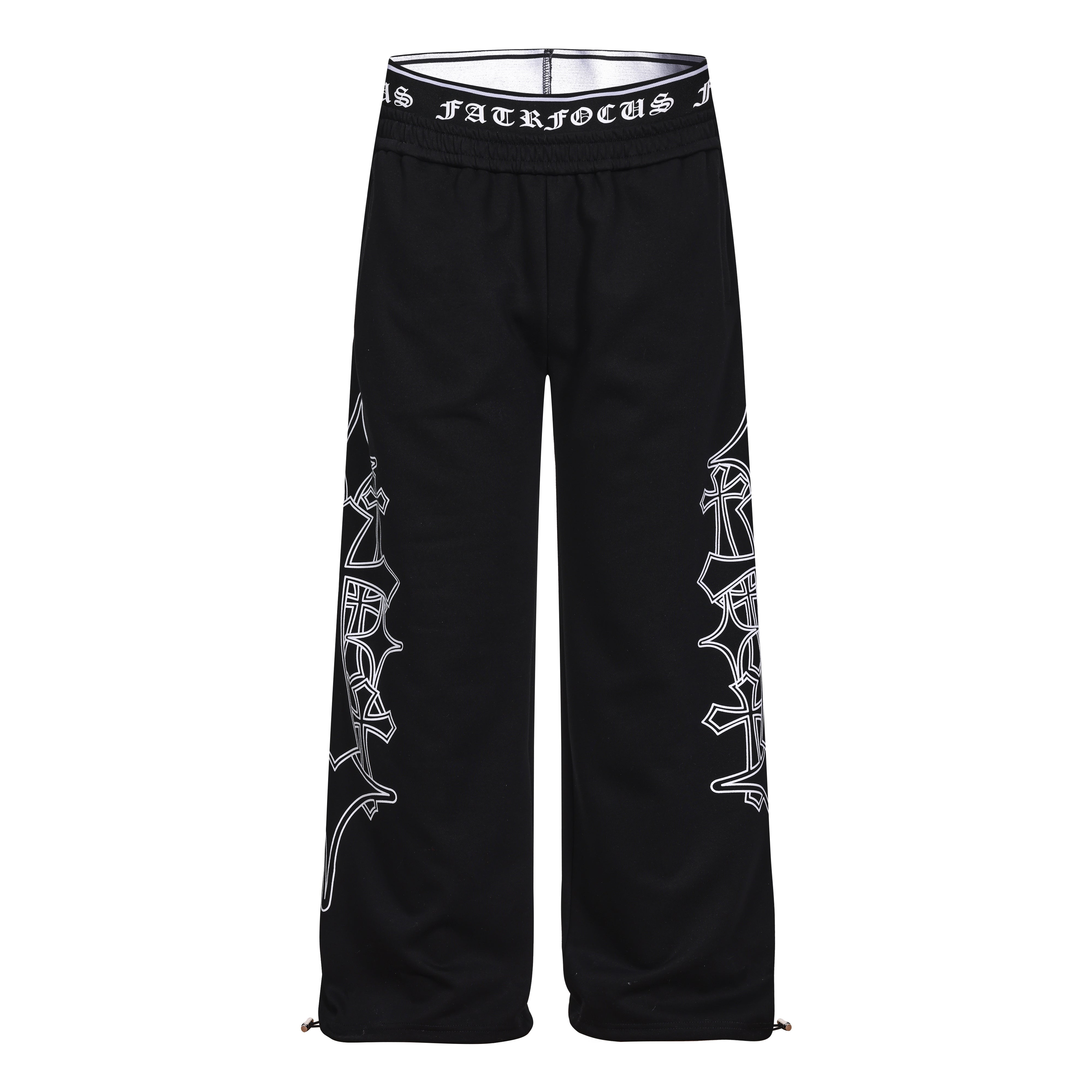 CapCabin Gothic Outline Wide-Leg Sweatpants