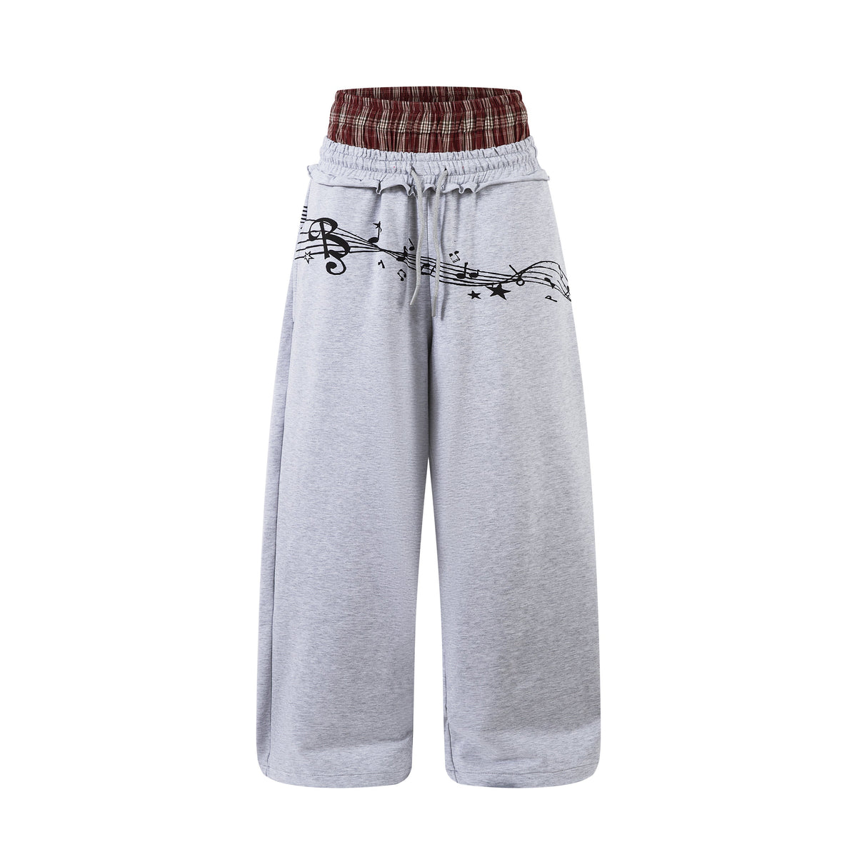 CapCabin Music Graphic Wide-Leg Sweatpants