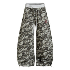CapCabin Camo Script Wide-Leg Pants