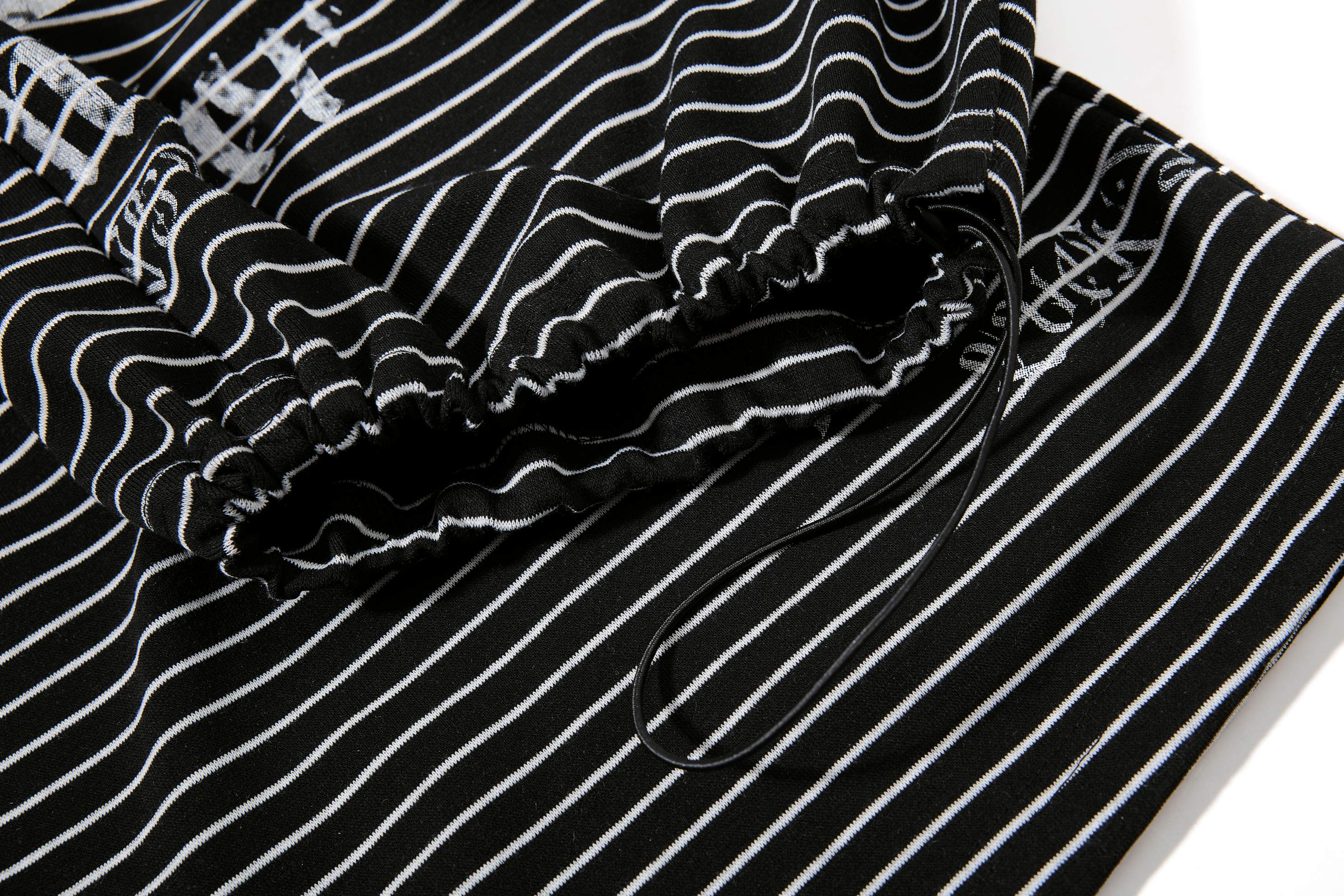 CapCabin “Striped Gothic Draped Pants”