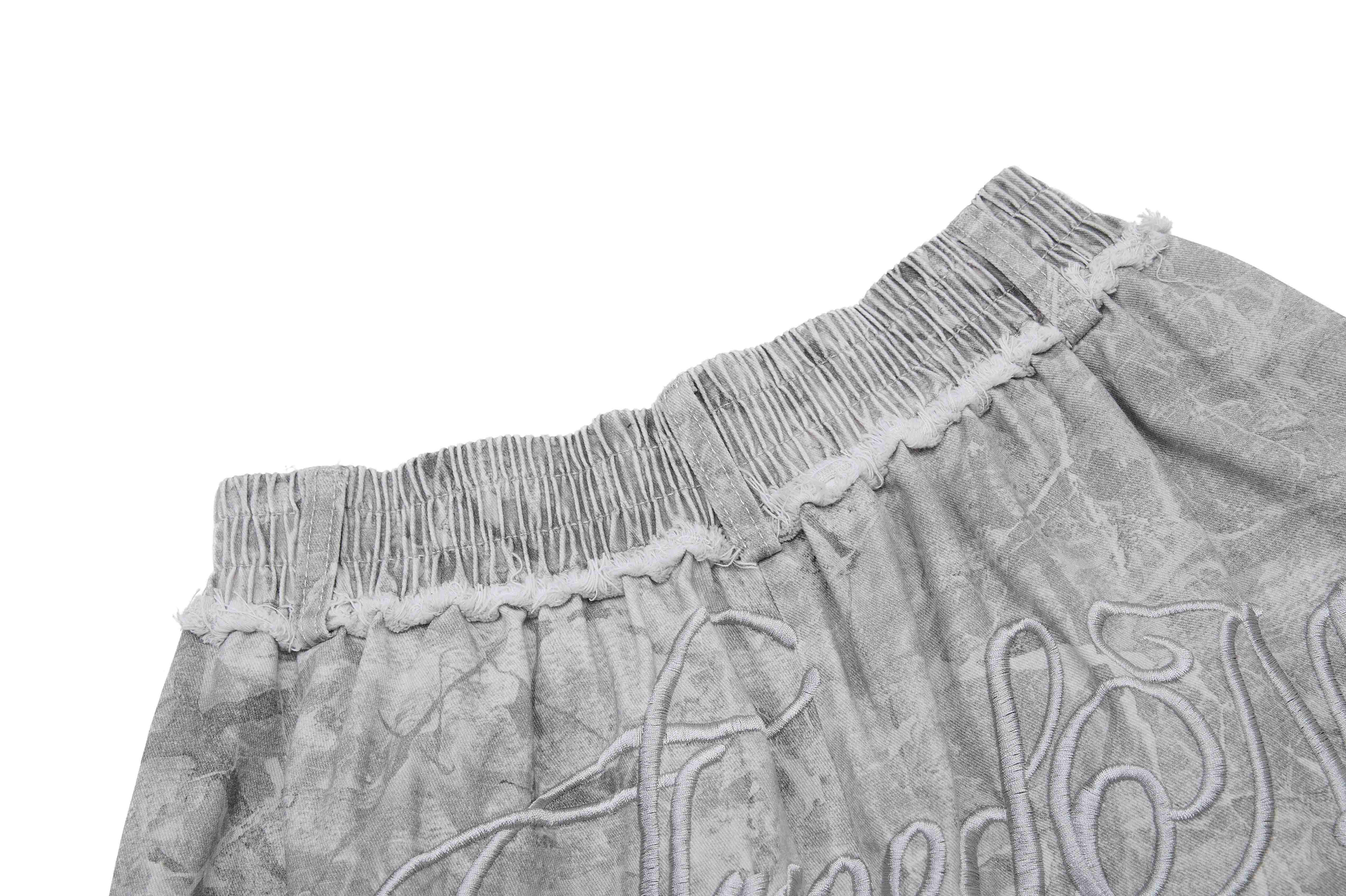 CapCabin “Washed Marble Wide-Leg Pants”