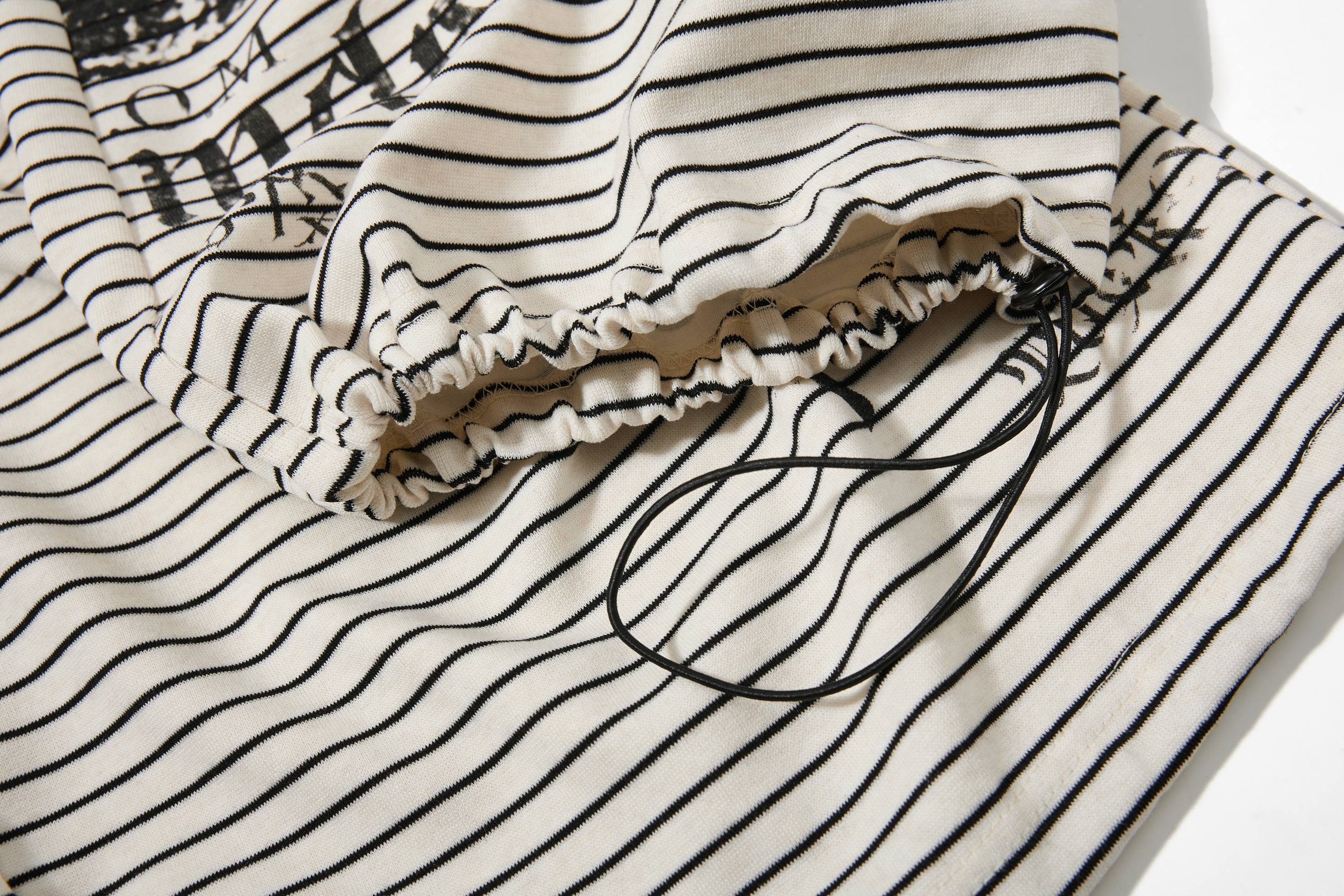 CapCabin “Striped Gothic Draped Pants”