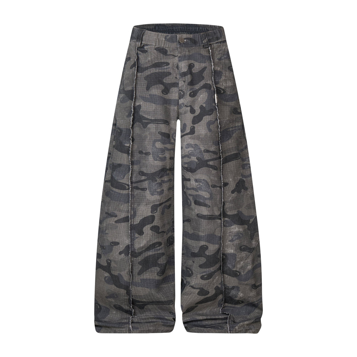 CapCabin Dark Camo Wide-Leg Pants
