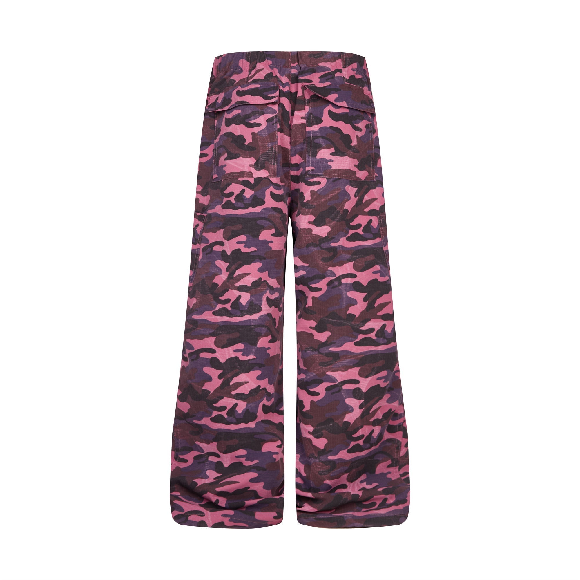 CapCabin Pink Camo Wide-Leg Pants