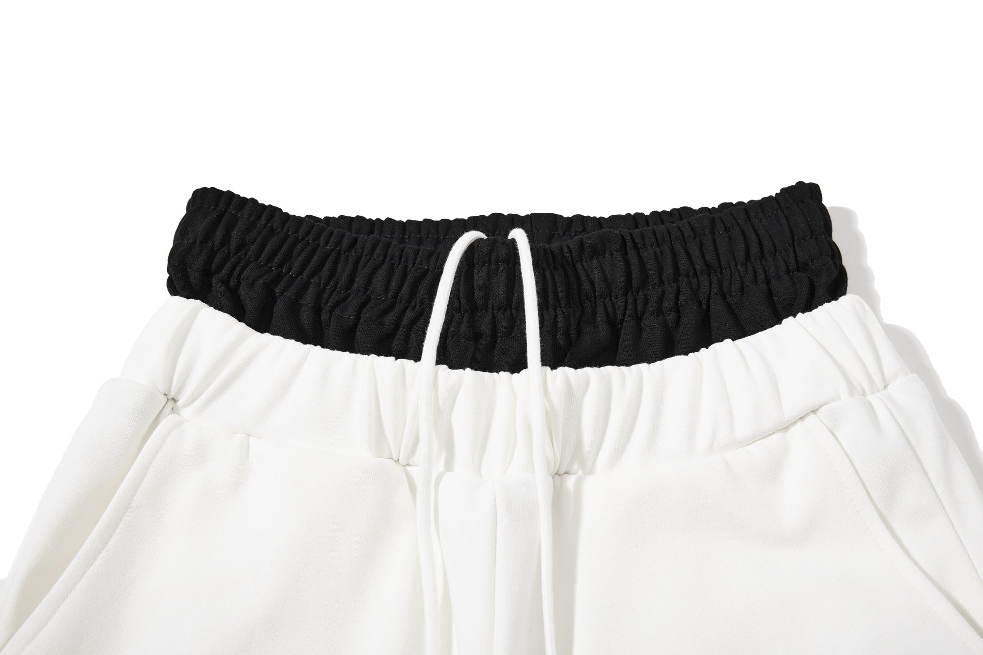 CapCabin “Distressed Panel Wide-Leg Sweatpants”