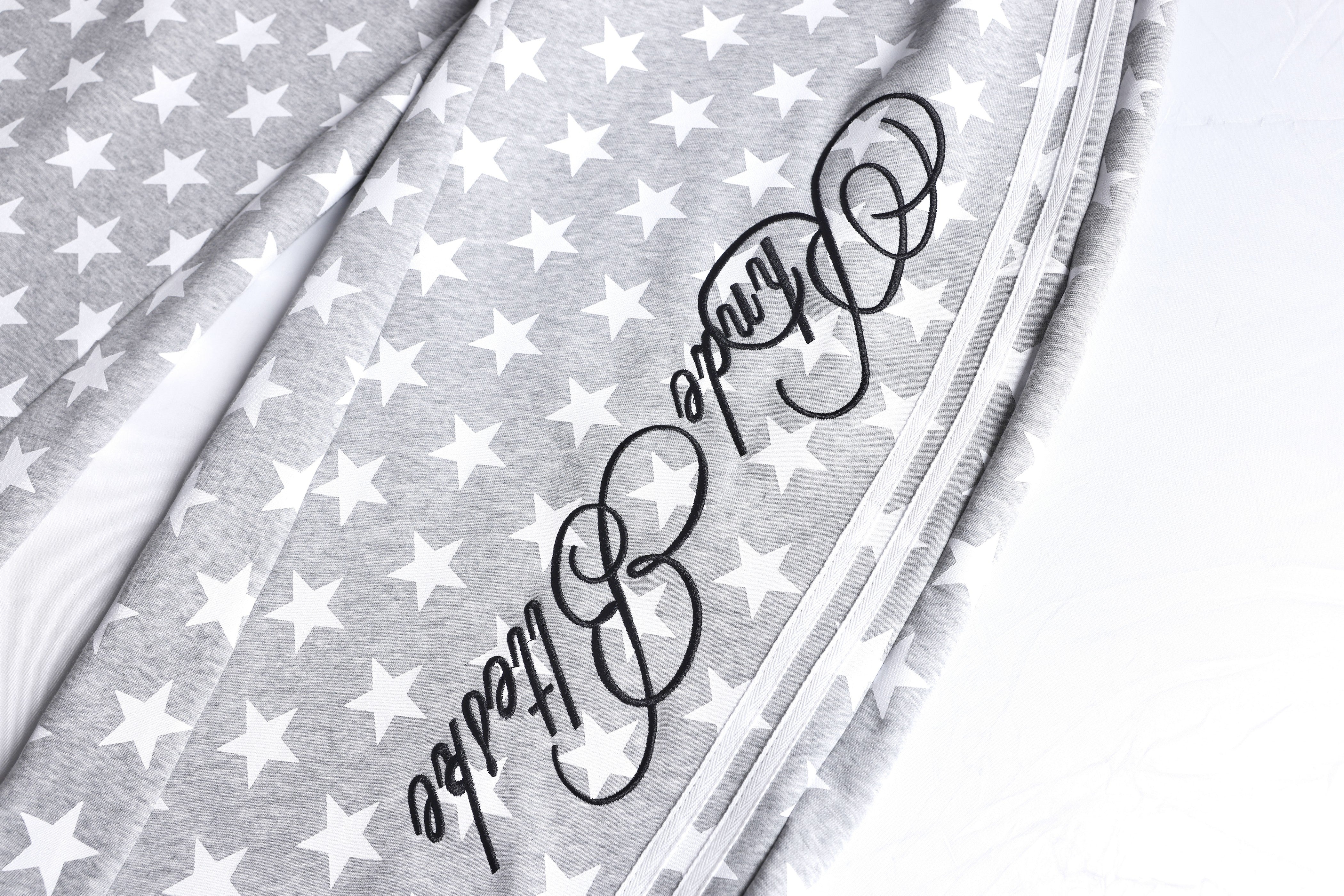CapCabin Star Print Wide-Leg Sweatpants