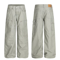 CapCabin Paint-Splatter Utility Work Pants