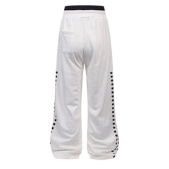 CapCabin “Distressed Sport Wide-Leg Pants”