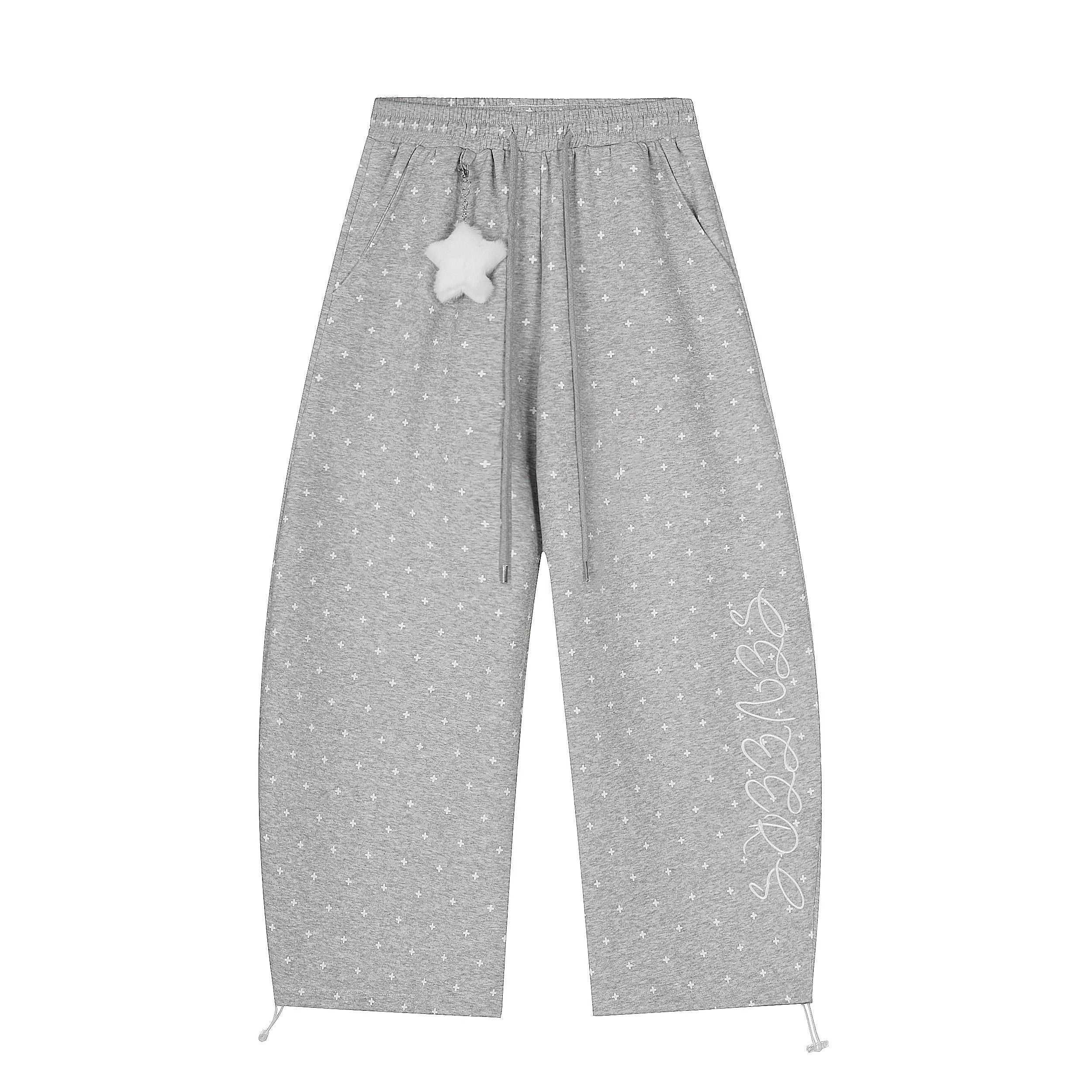 CapCabin Star Pattern Wide-Leg Pants