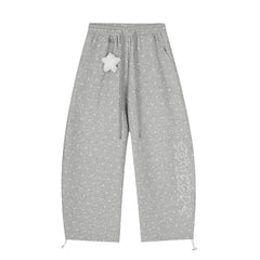 CapCabin Star Pattern Wide-Leg Pants