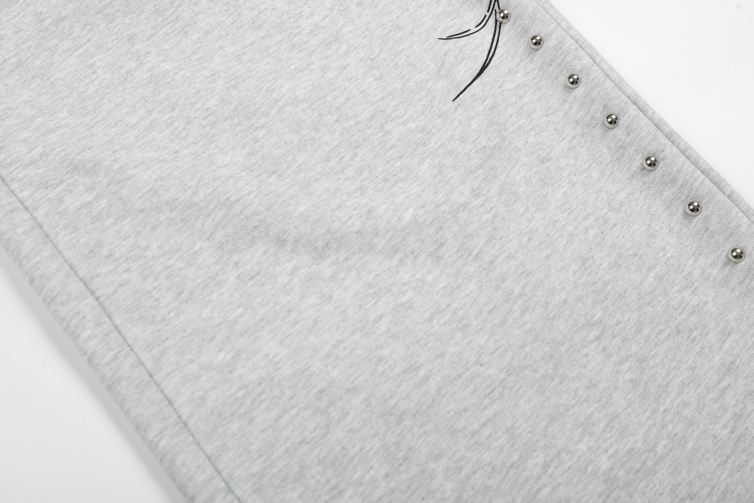 CapCabin Gothic Line Graphic Wide-Leg Sweatpants