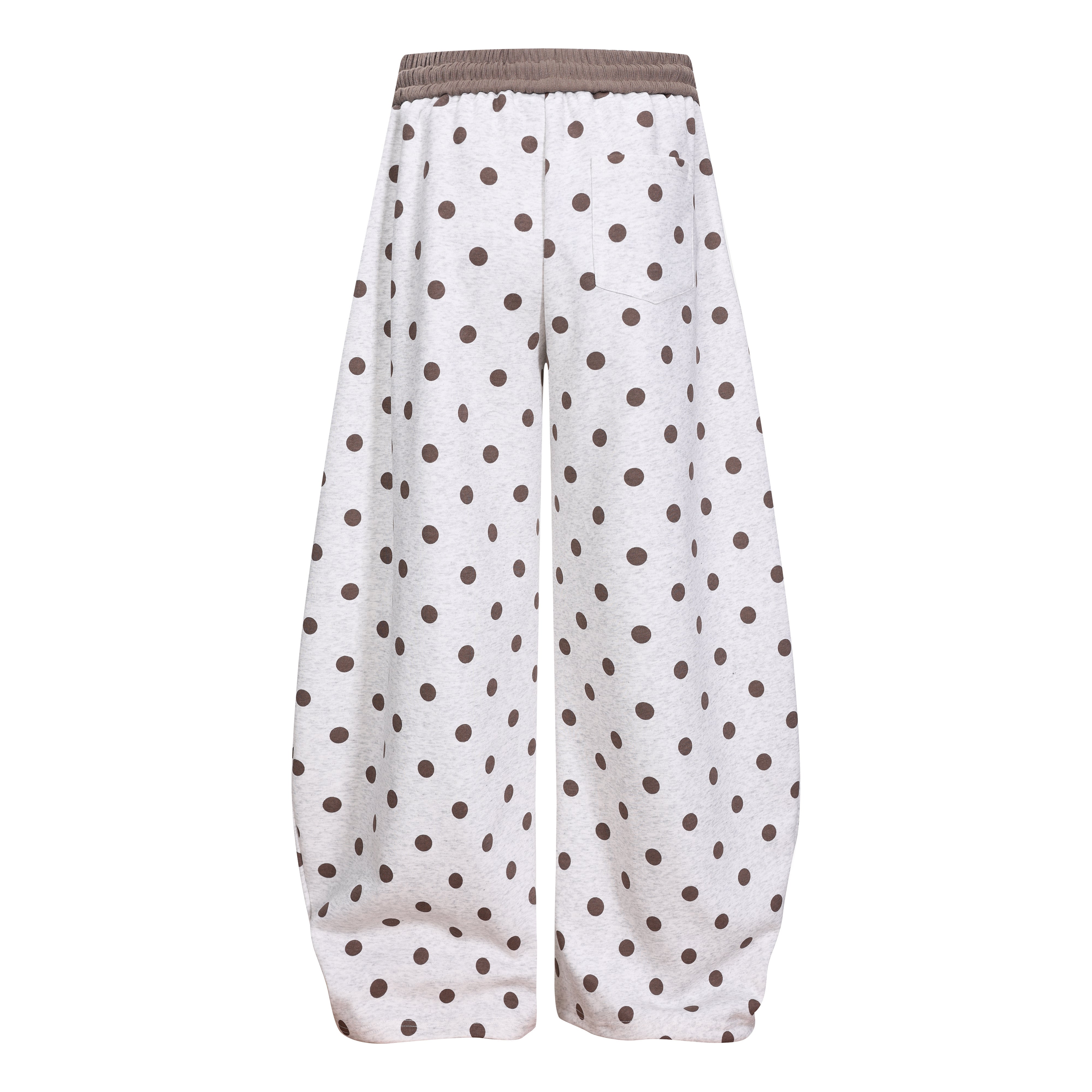 CapCabin Graphic Polka Dot Wide-Leg Pants