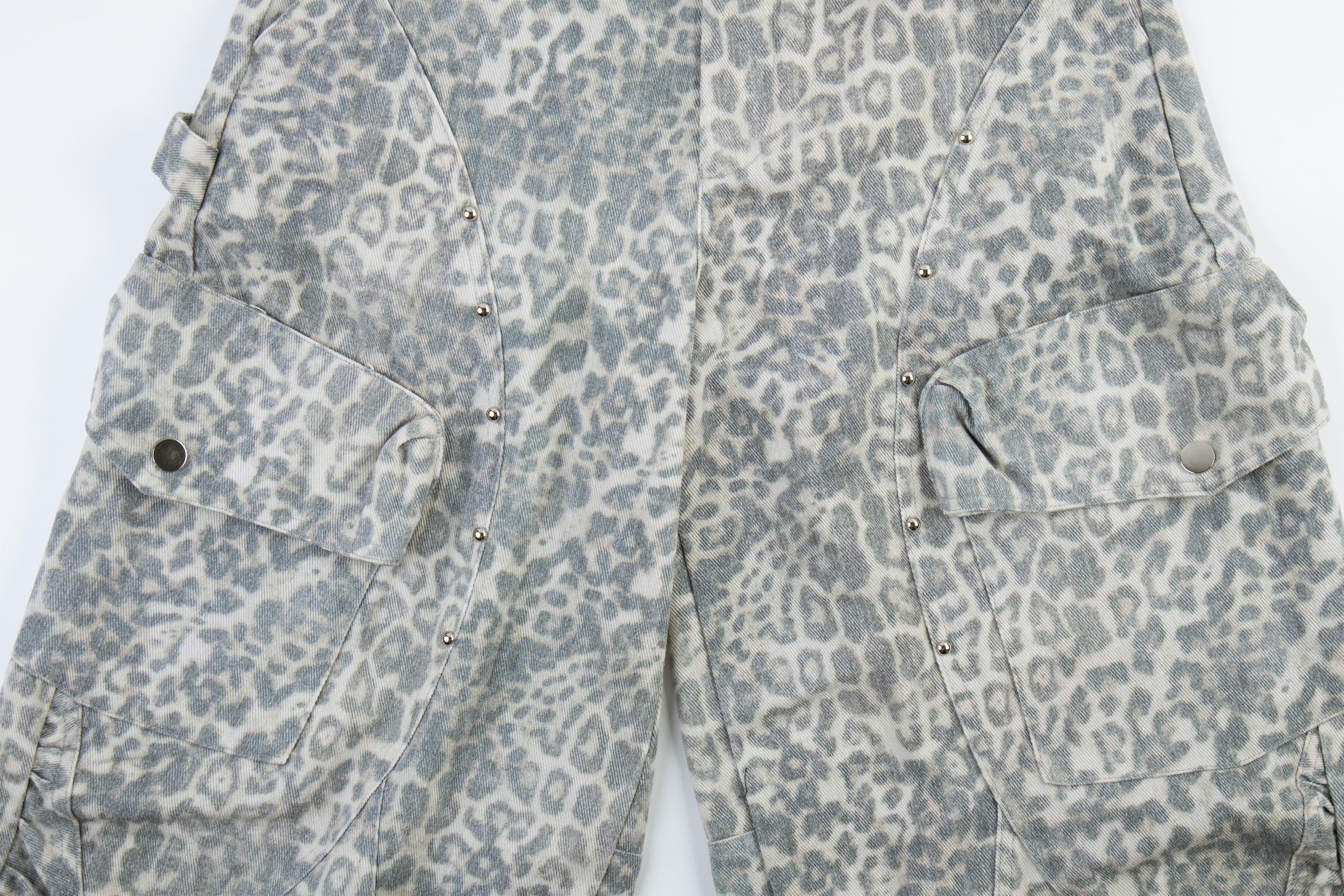 CapCabin Leopard Utility Wide-Leg Pants