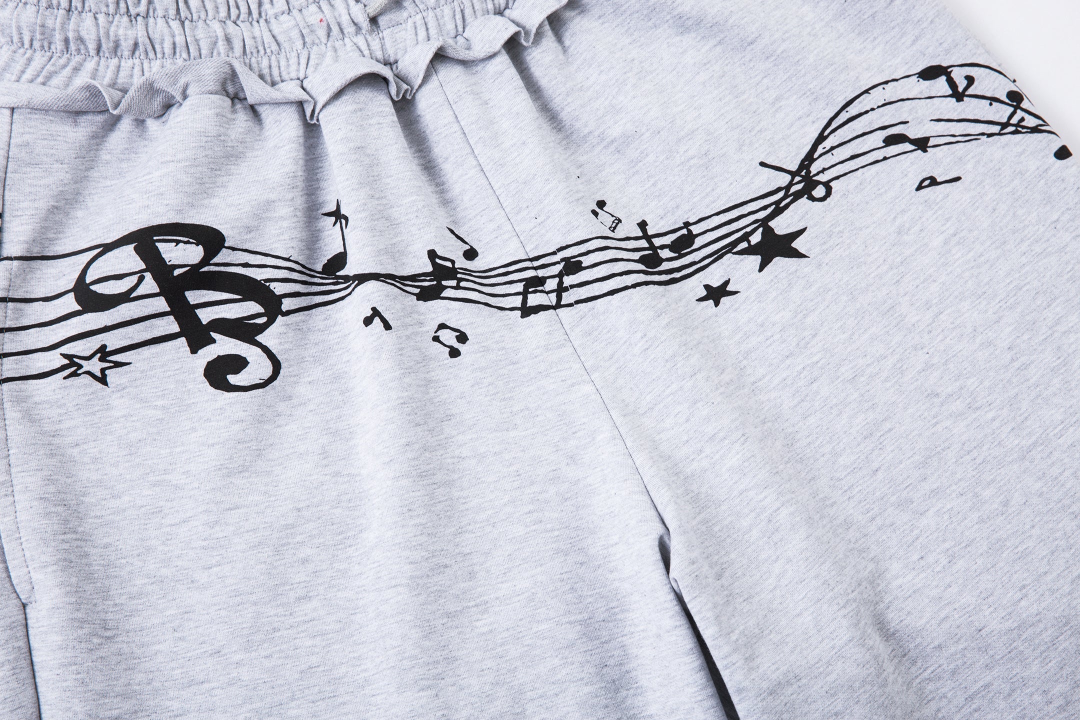CapCabin Music Graphic Wide-Leg Sweatpants