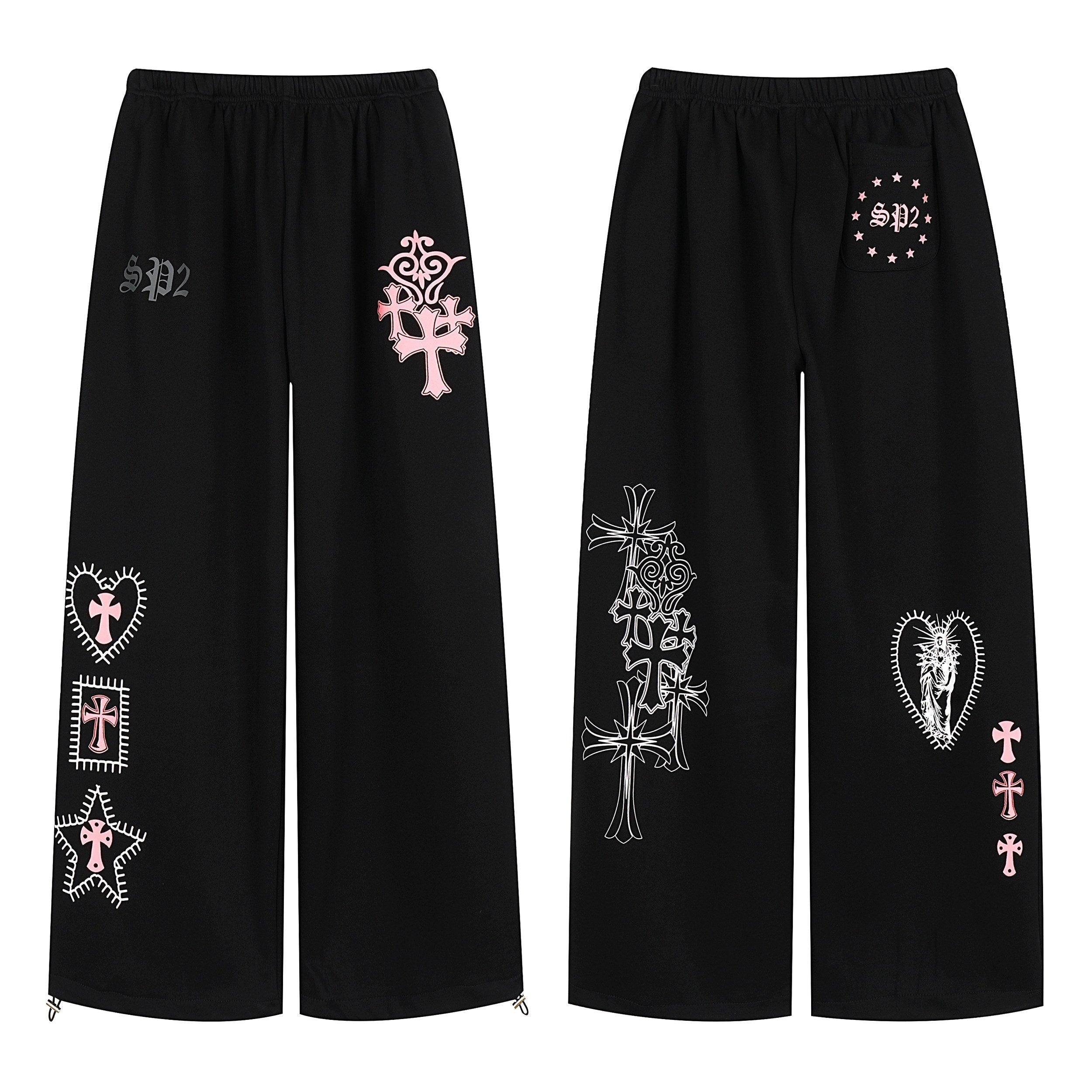 CapCabin Gothic Cross Graphic Sweatpants