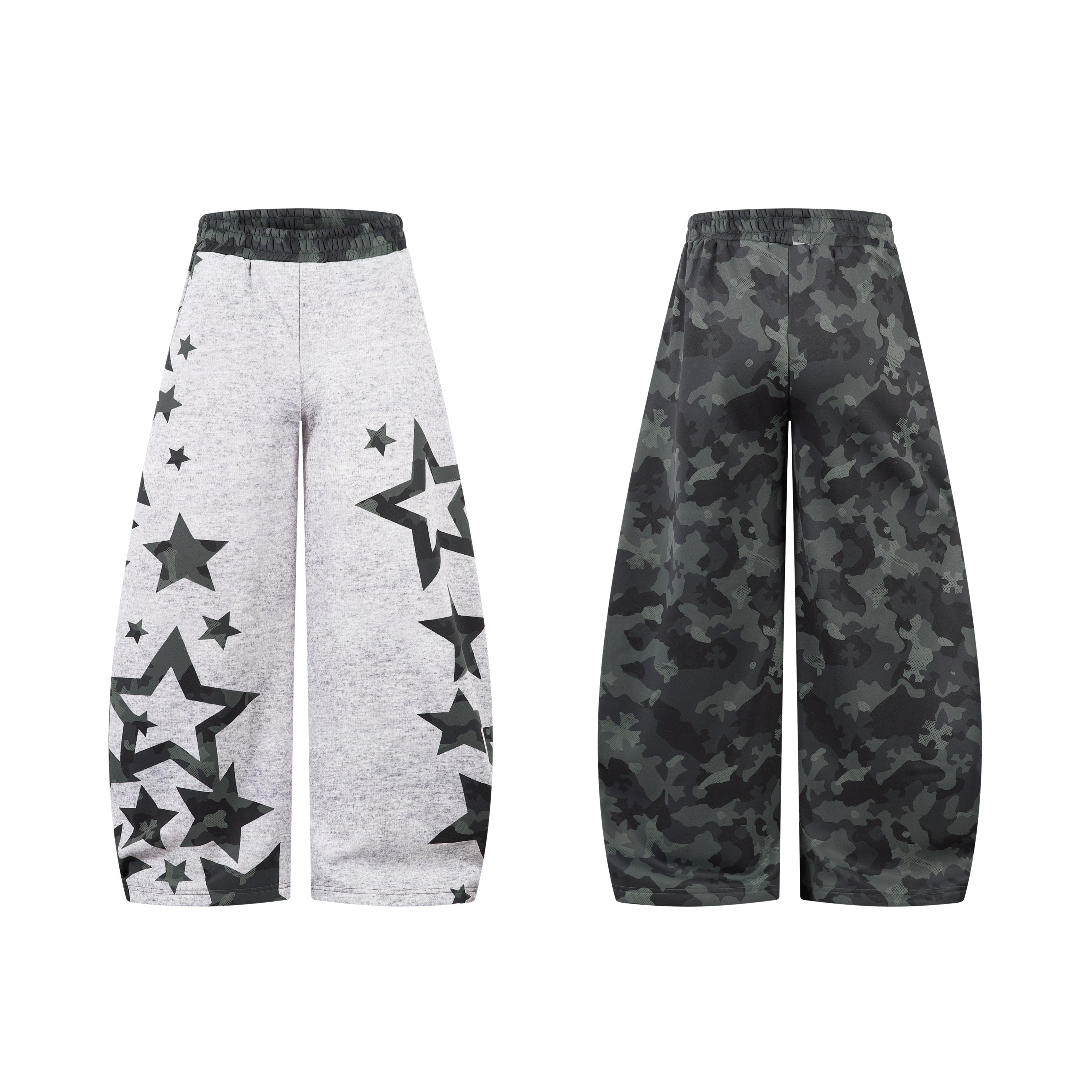 CapCabin Camo Star Wide-Leg Sweatpants