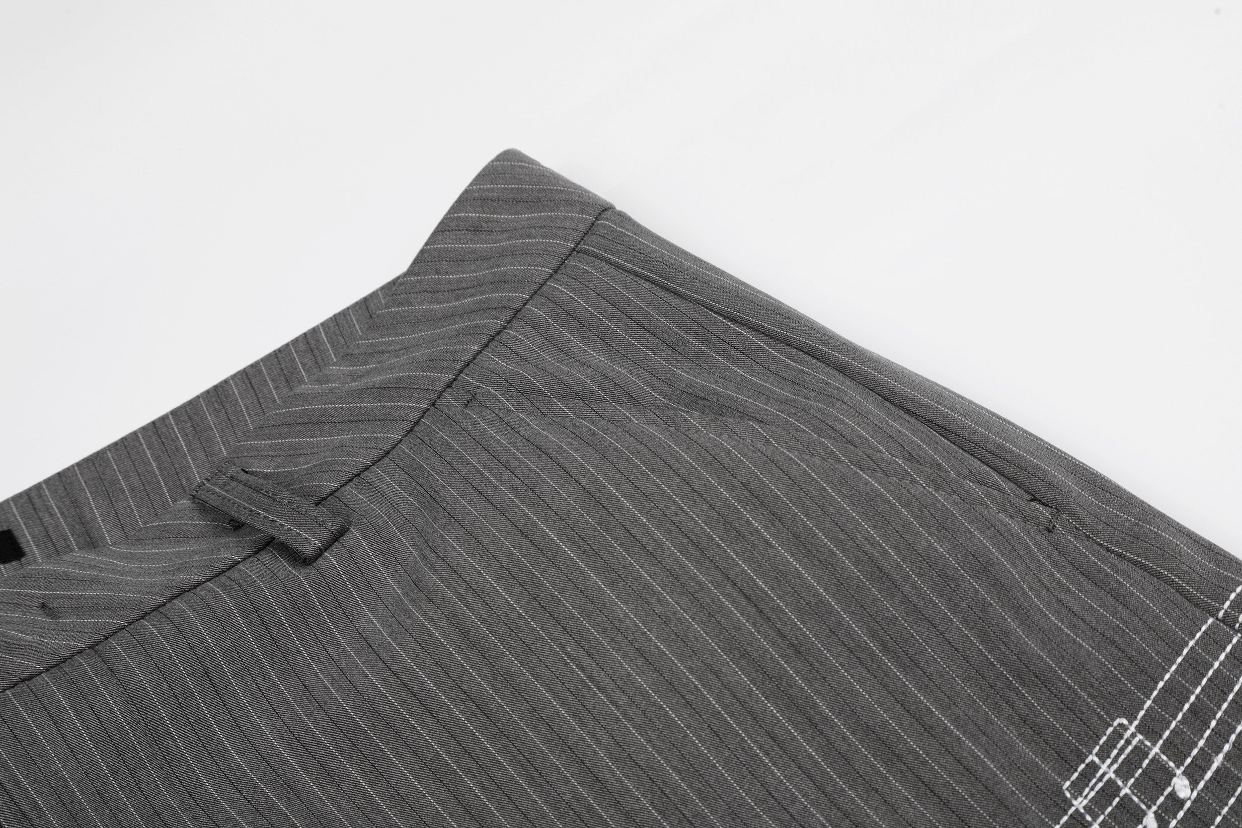 CapCabin “Pinstripe Symphony Wide-Leg Pants”