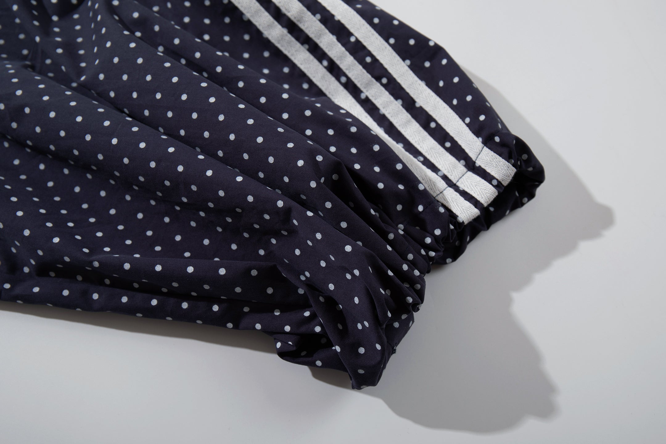 CapCabin “Polka Mesh Wide-Leg Pants”