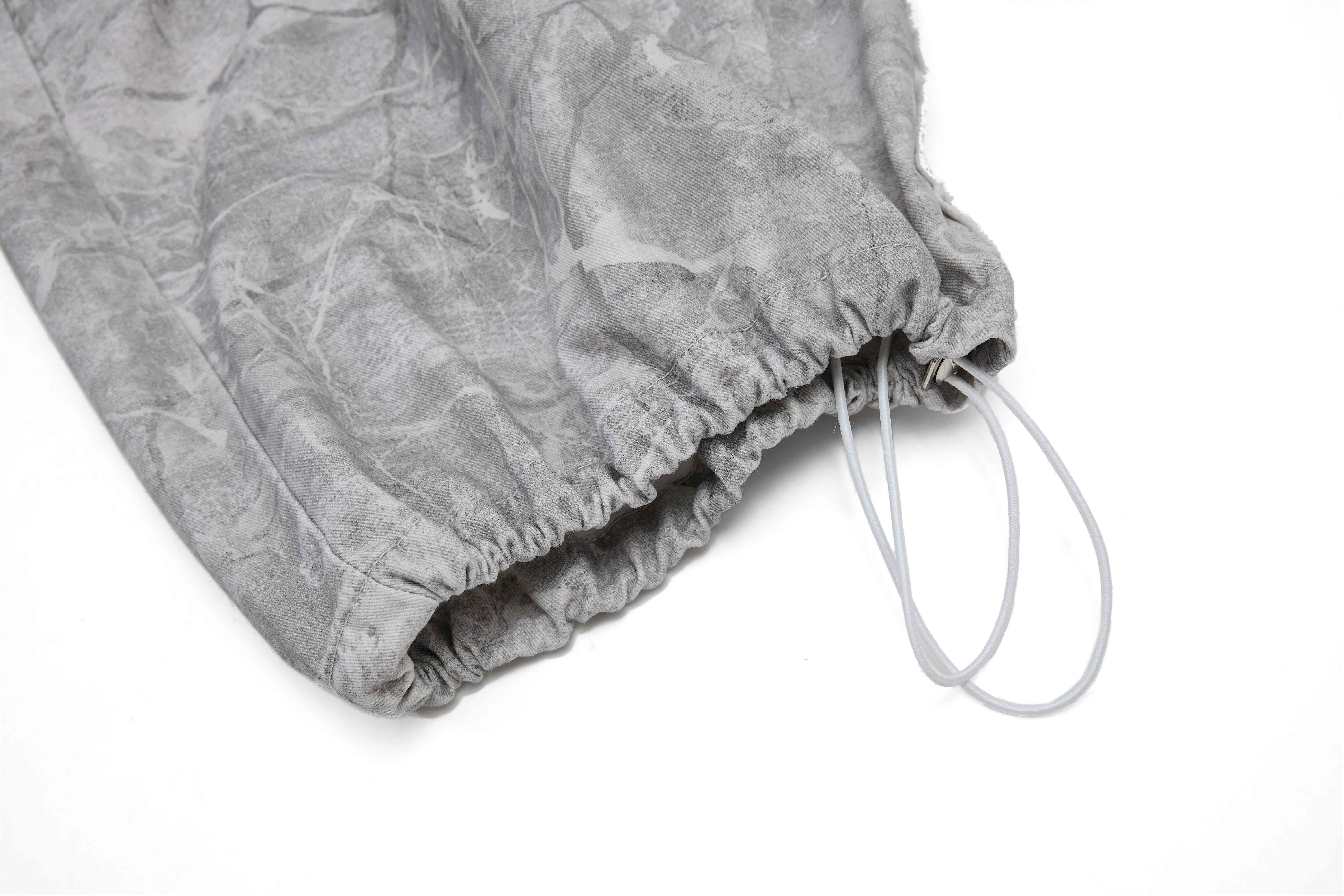 CapCabin “Washed Marble Wide-Leg Pants”