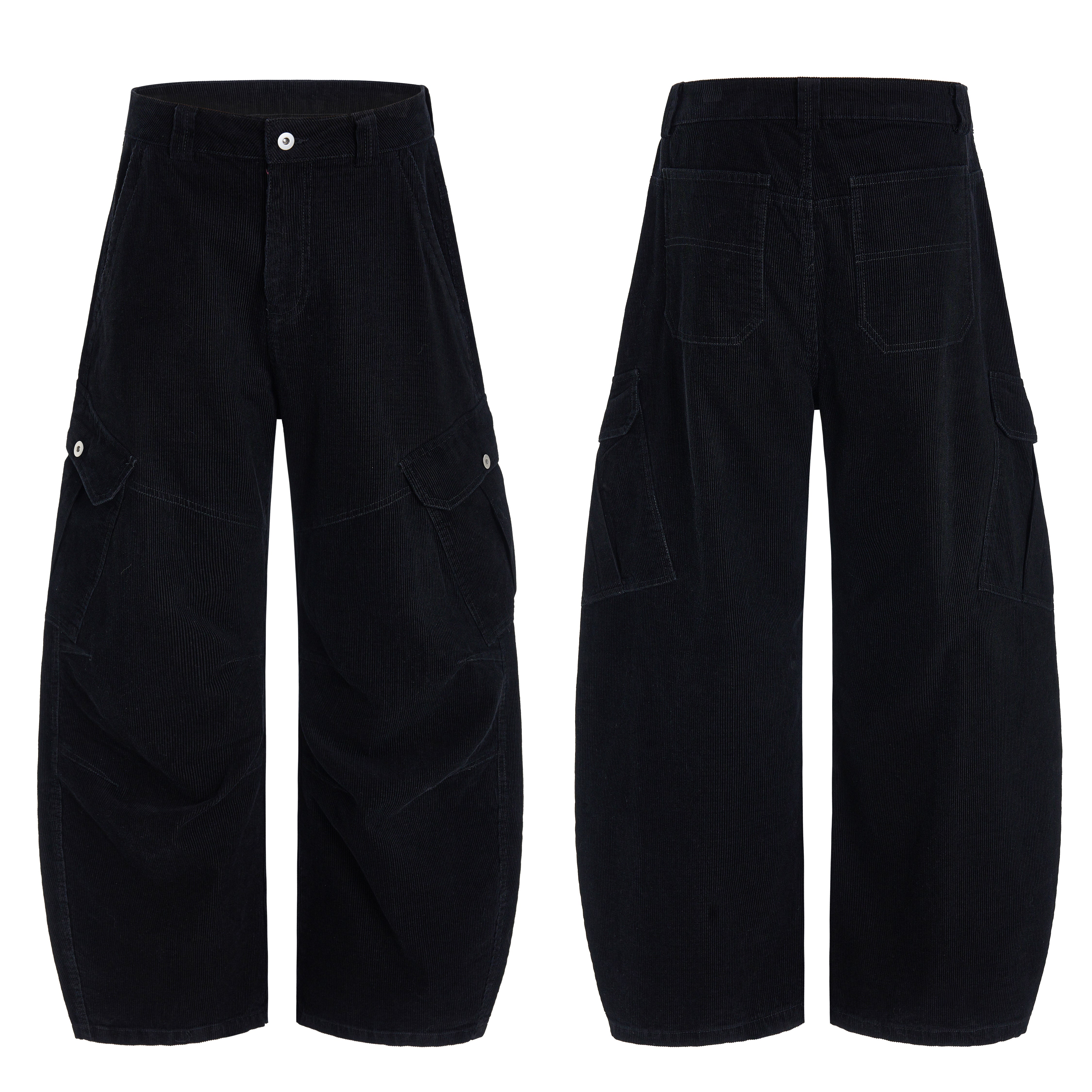 CapCabin Corduroy Utility Wide-Leg Pants