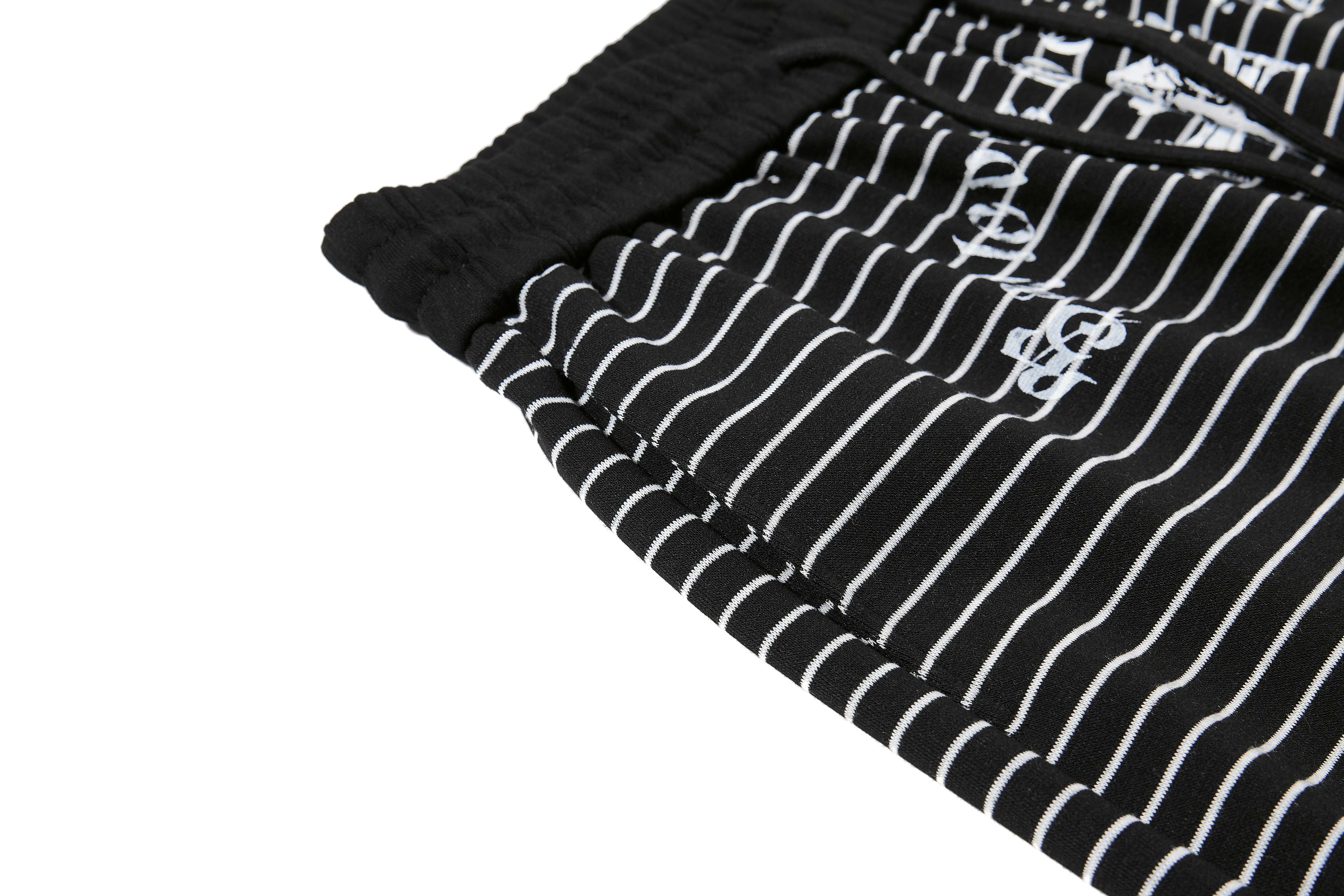 CapCabin “Striped Gothic Draped Pants”