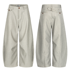 CapCabin Vintage Stripe Barrel Trousers