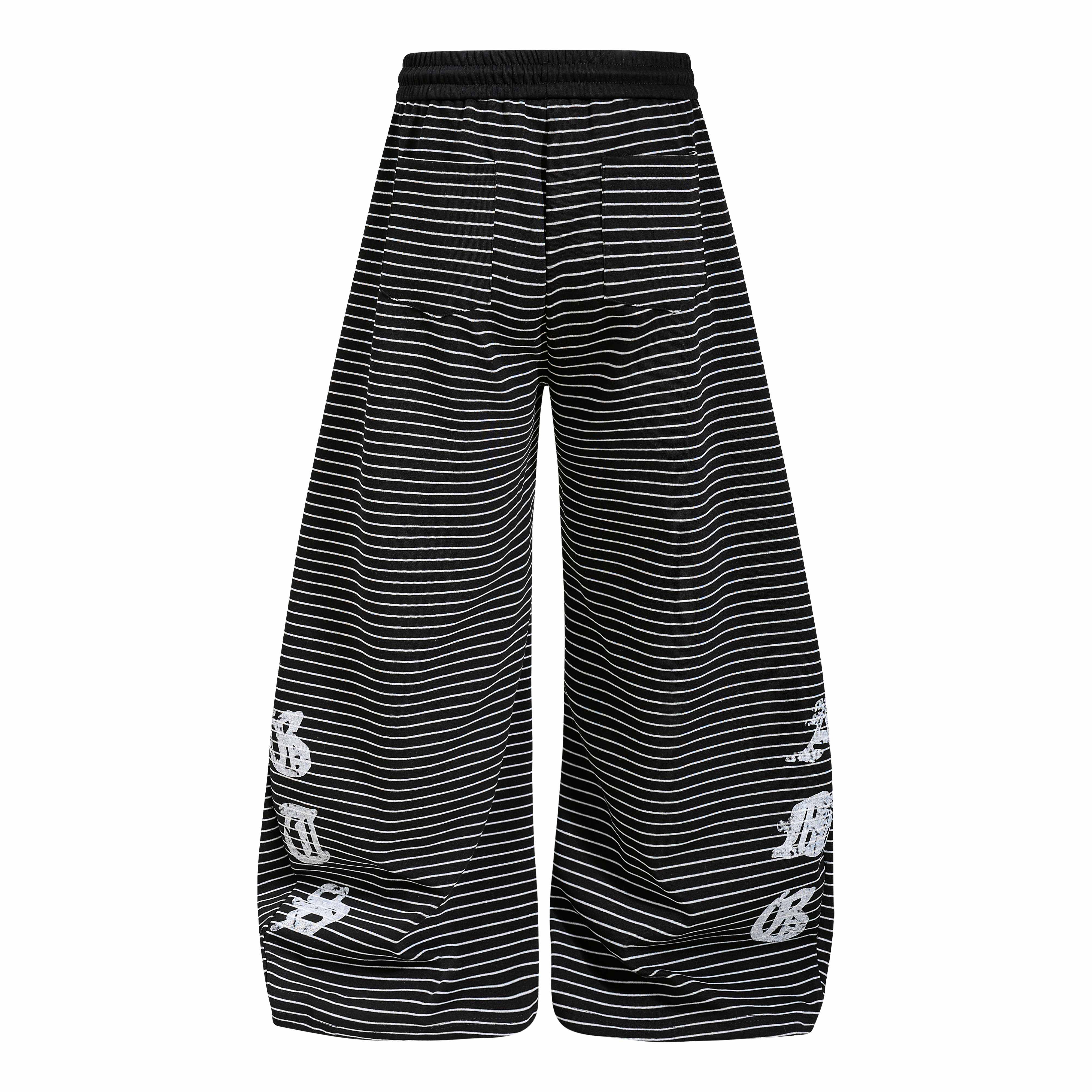 CapCabin “Striped Gothic Draped Pants”