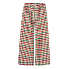 CapCabin Vintage Plaid Wide-Leg Pants