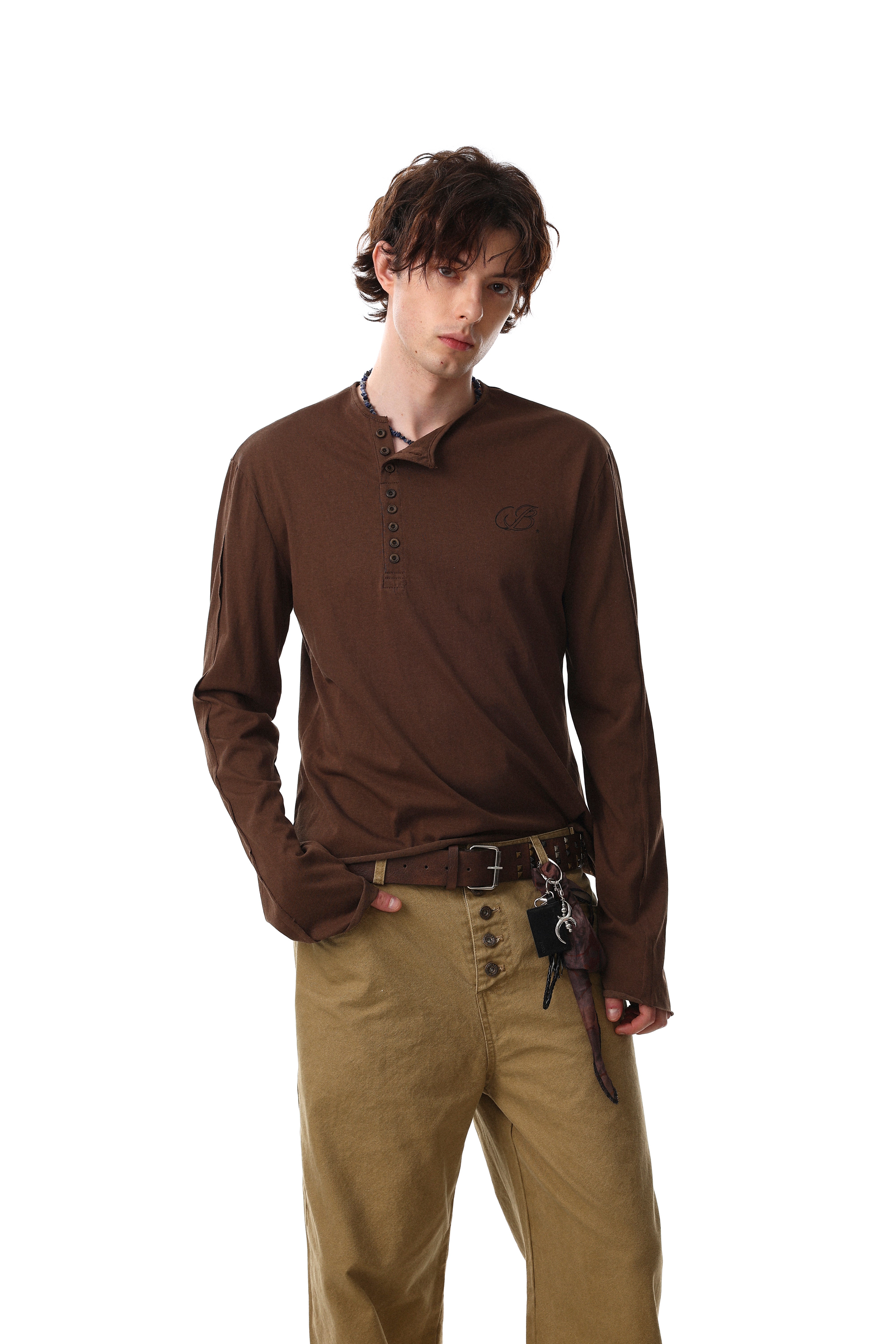 CapCabin Classic Henley Long Sleeve Tee