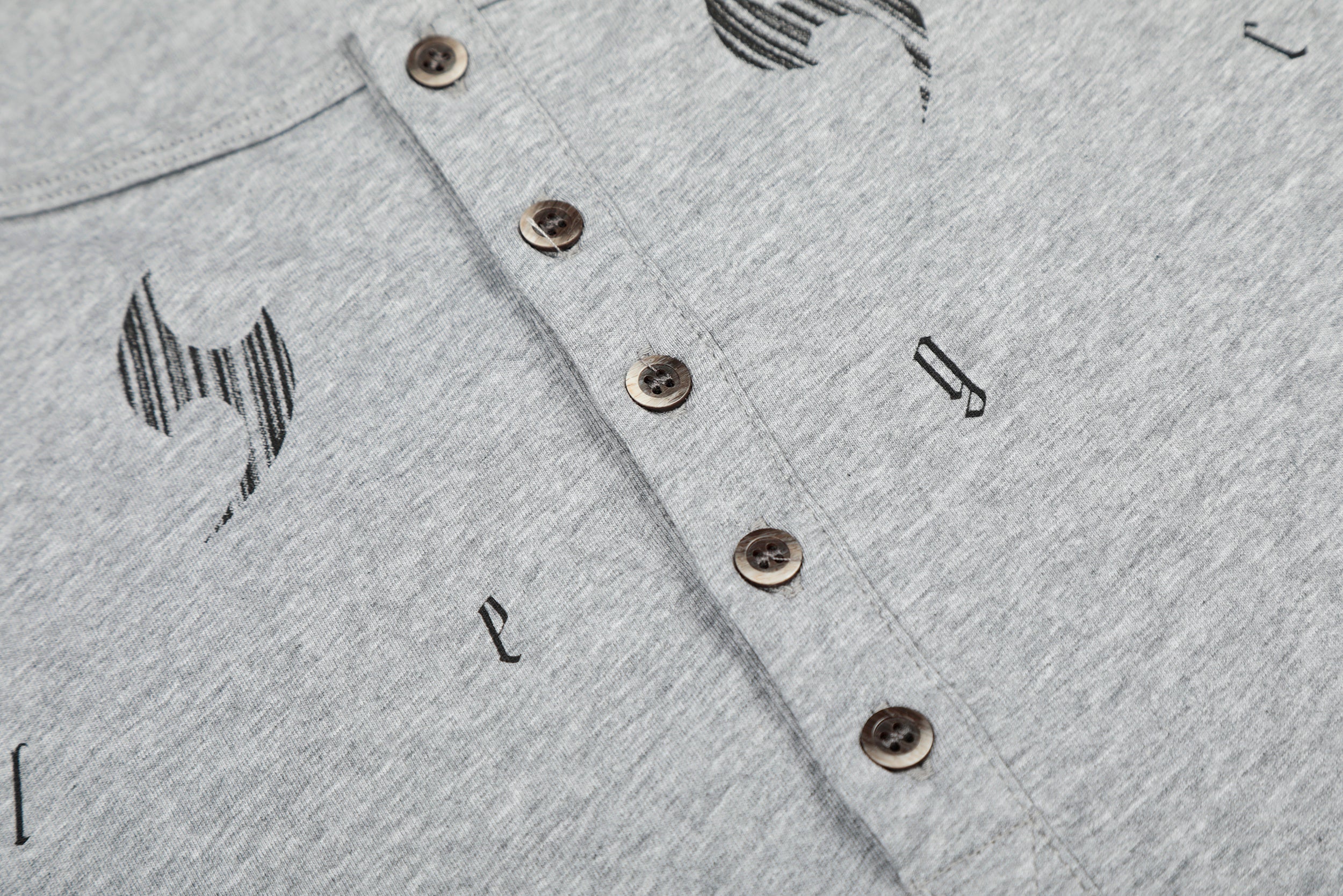 CapCabin Graphic Henley Long Sleeve Tee