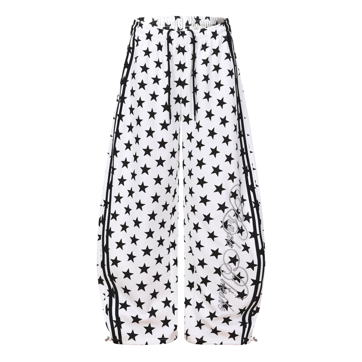 CapCabin Star Print Wide-Leg Sweatpants