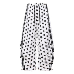 CapCabin Star Print Wide-Leg Sweatpants