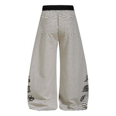 CapCabin “Striped Gothic Draped Pants”